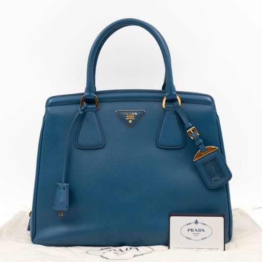 Parabole Tote Gobalt Blue Saffiano Lux Leather