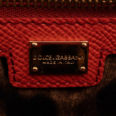 Sicily Large Orange Brown Dauphine Leather