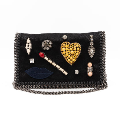 Falabella Small Crossbody Embellished Black