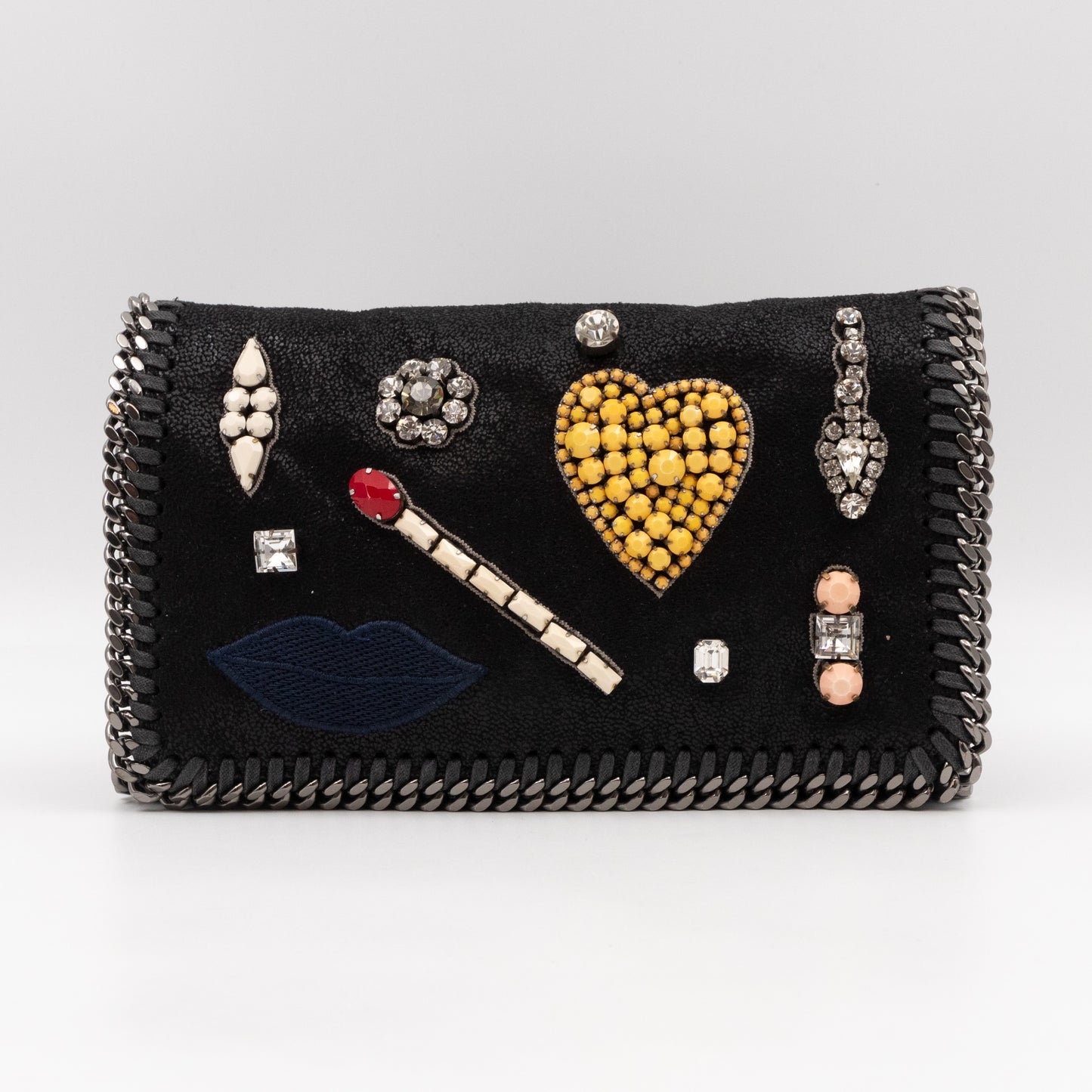 Falabella Small Crossbody Embellished Black