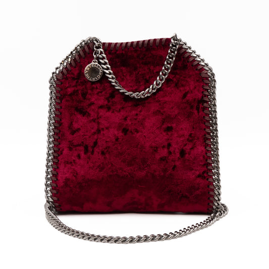 Falabella Fold Over Tote Tiny Red Velvet