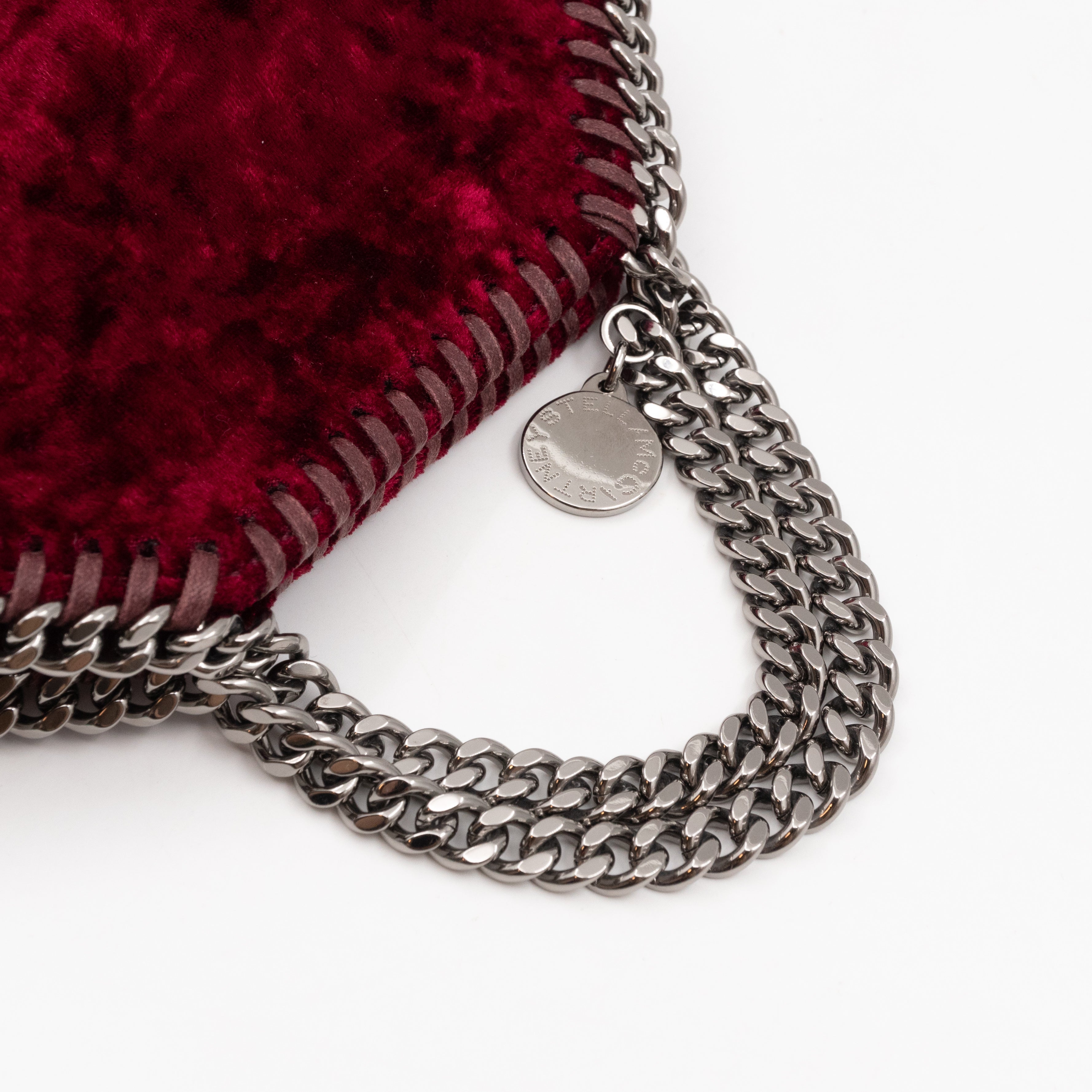 Falabella Fold Over Tote Tiny Red Velvet