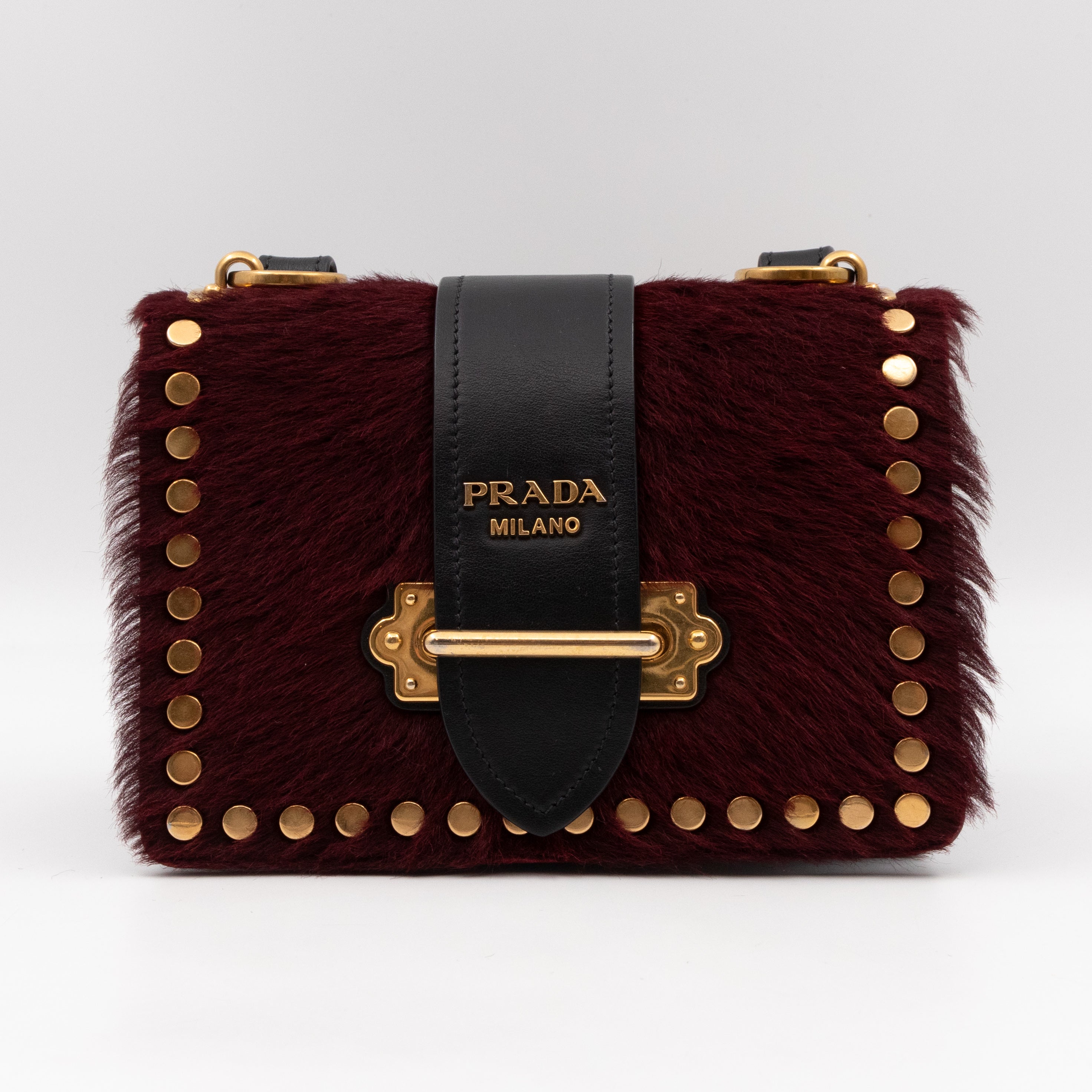 Cahier Calf Hair Calfskin Granato Black & Gold
