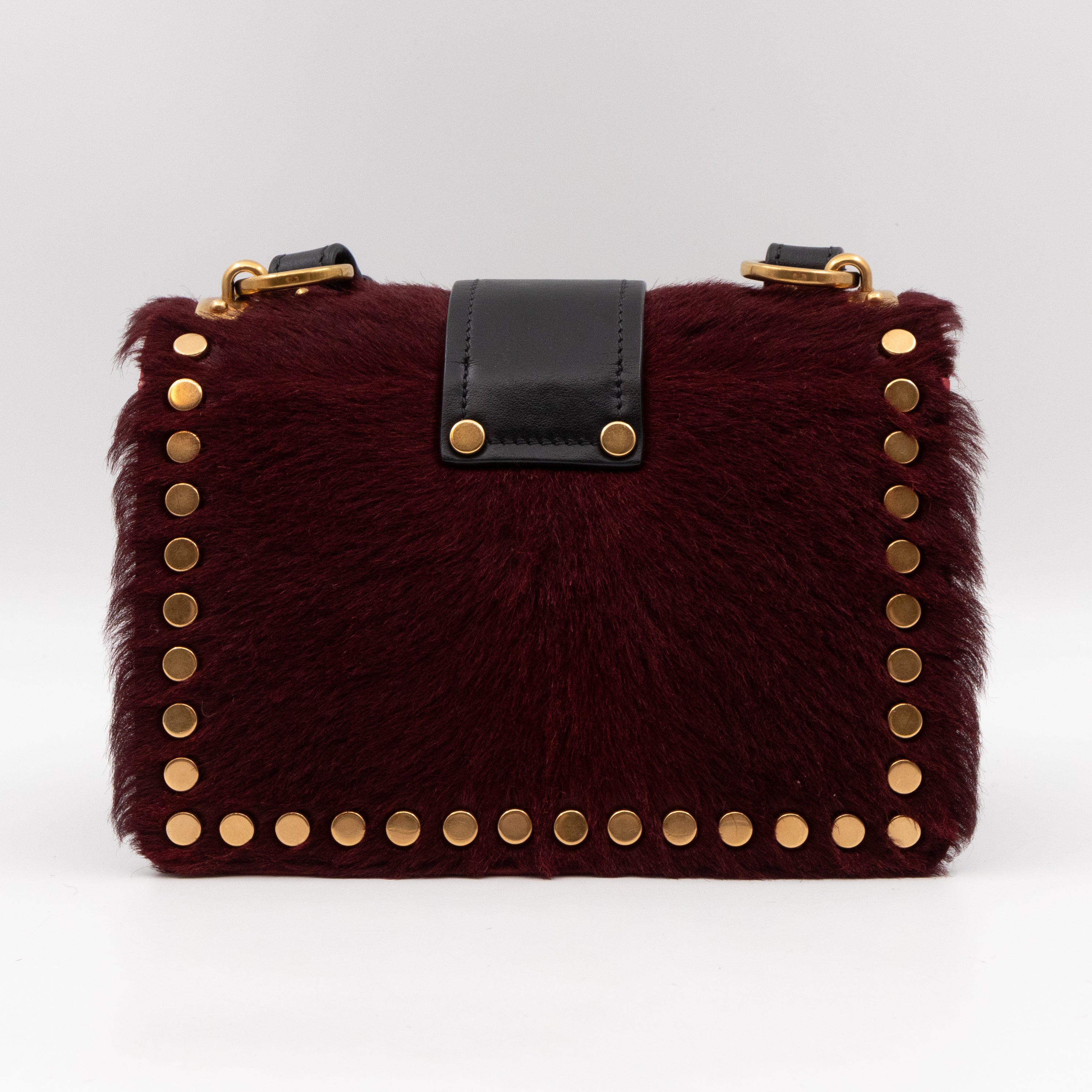 Cahier Calf Hair Calfskin Granato Black & Gold