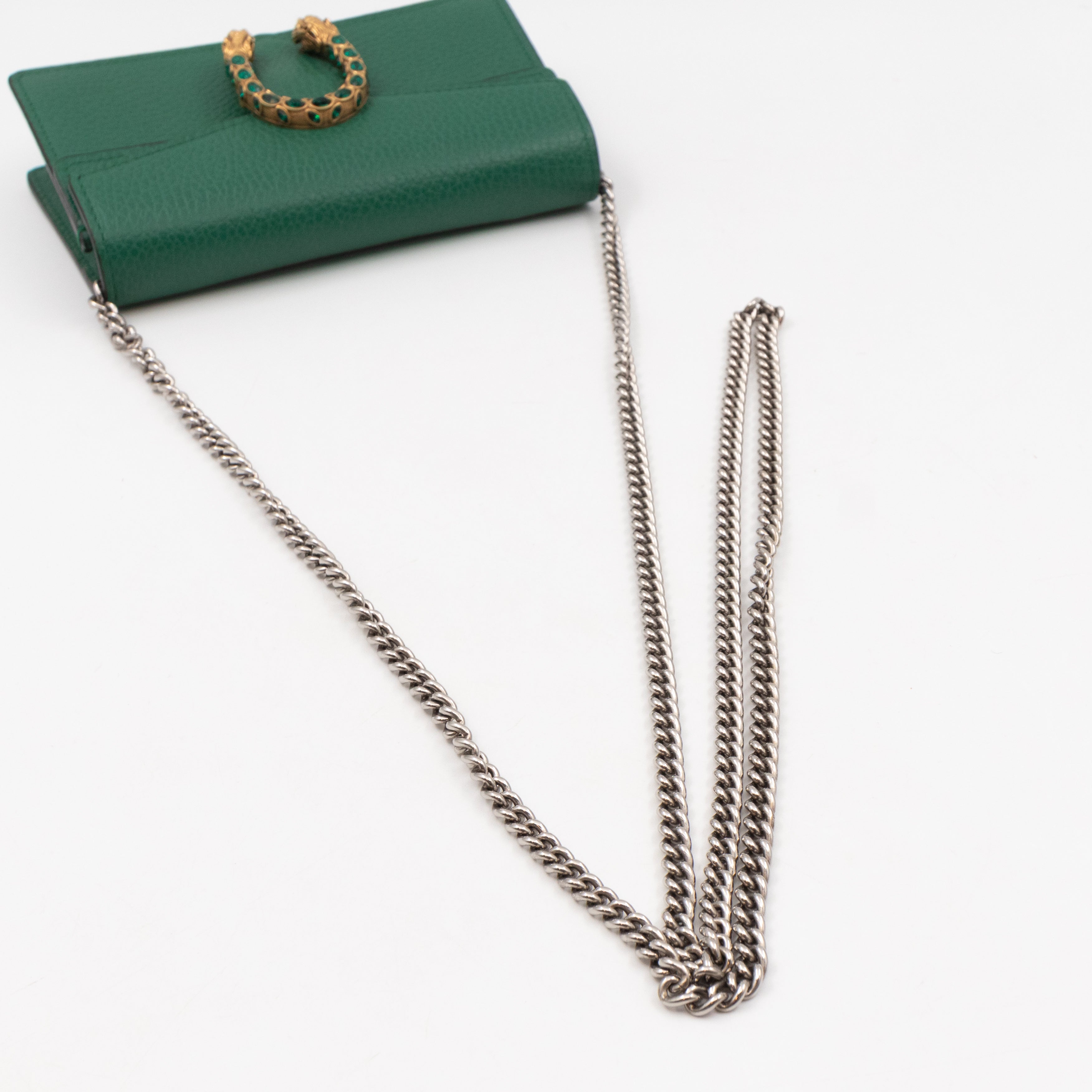 Dionysus Super Mini Green Leather