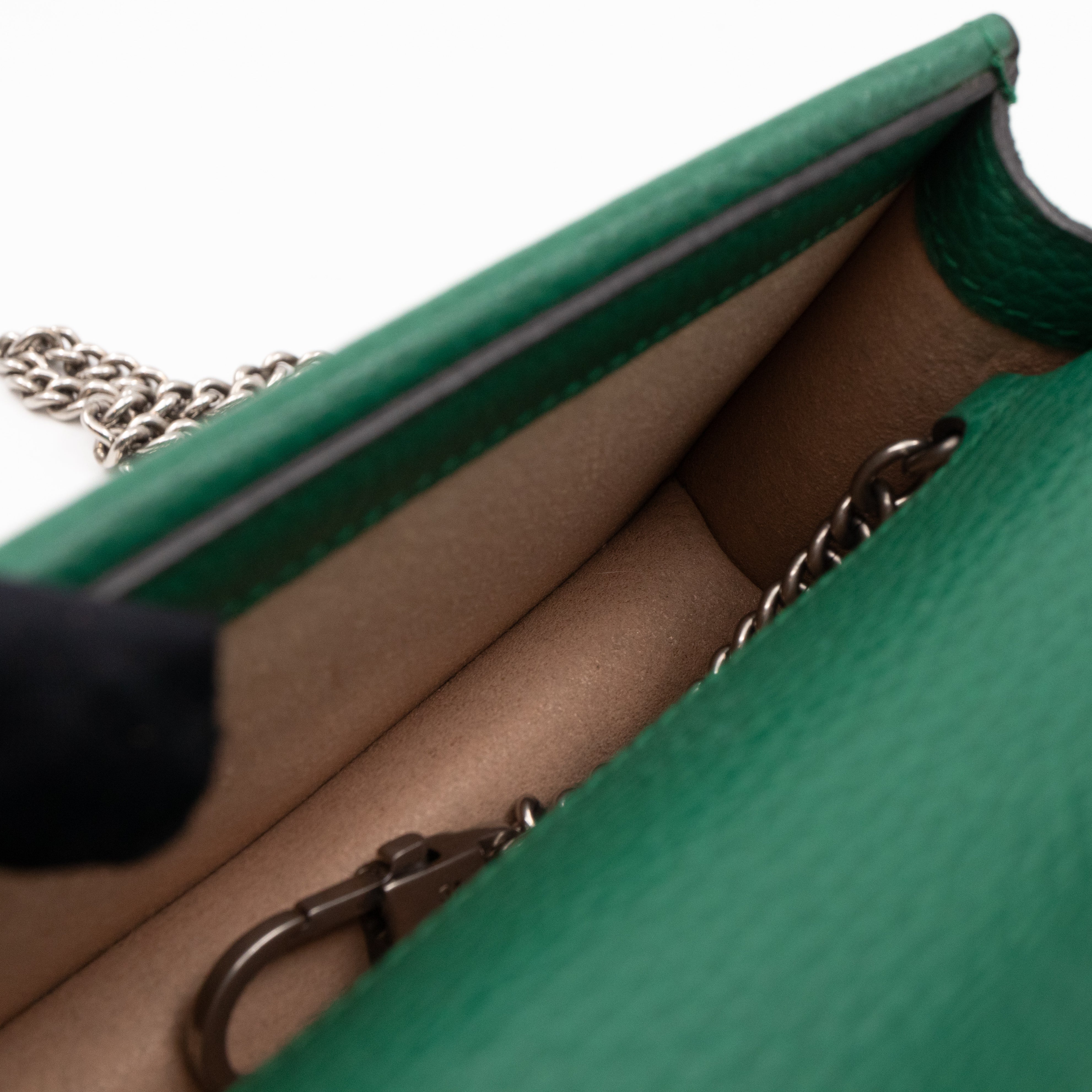 Dionysus Super Mini Green Leather
