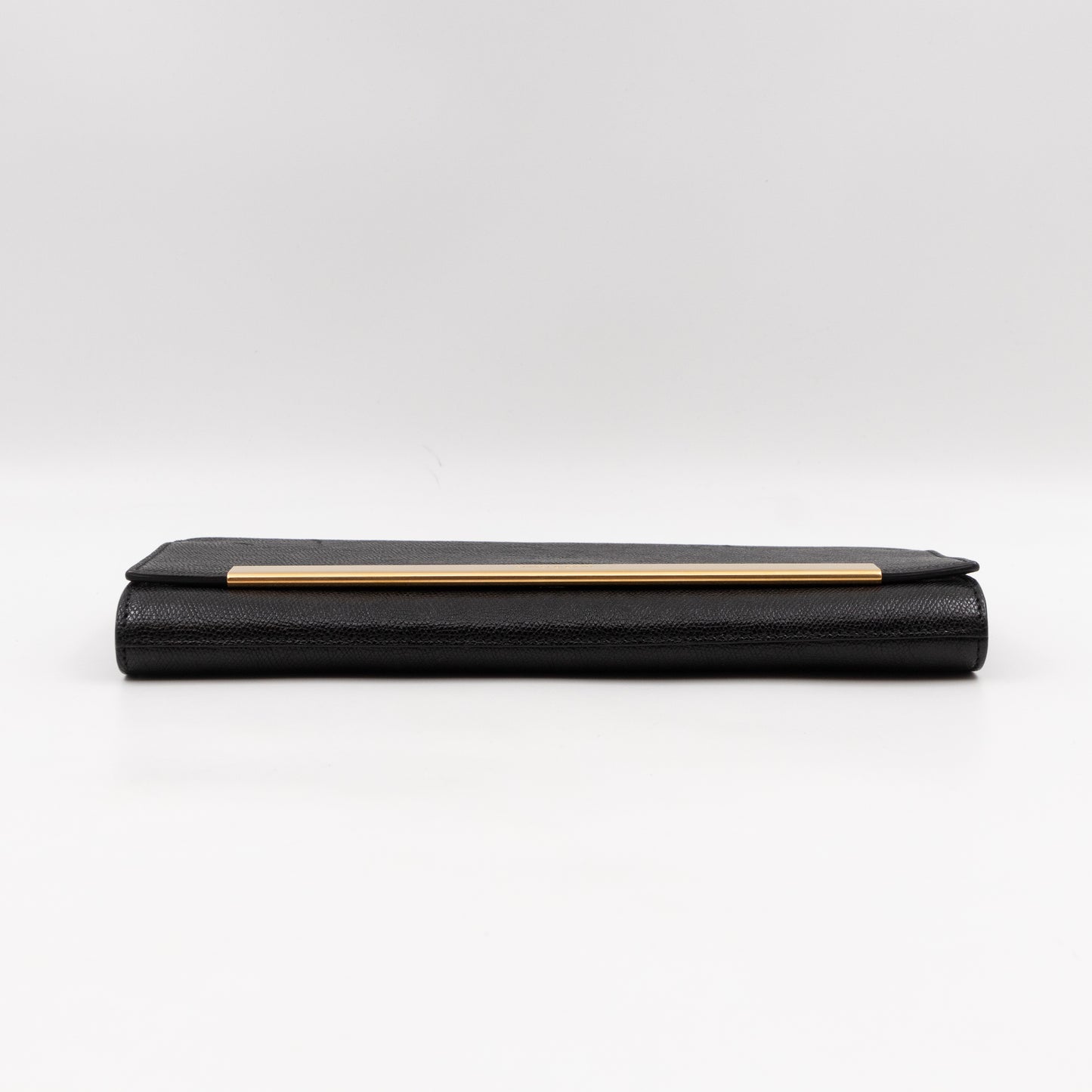 Lutetia Flap Clutch Black Glossy Calfskin