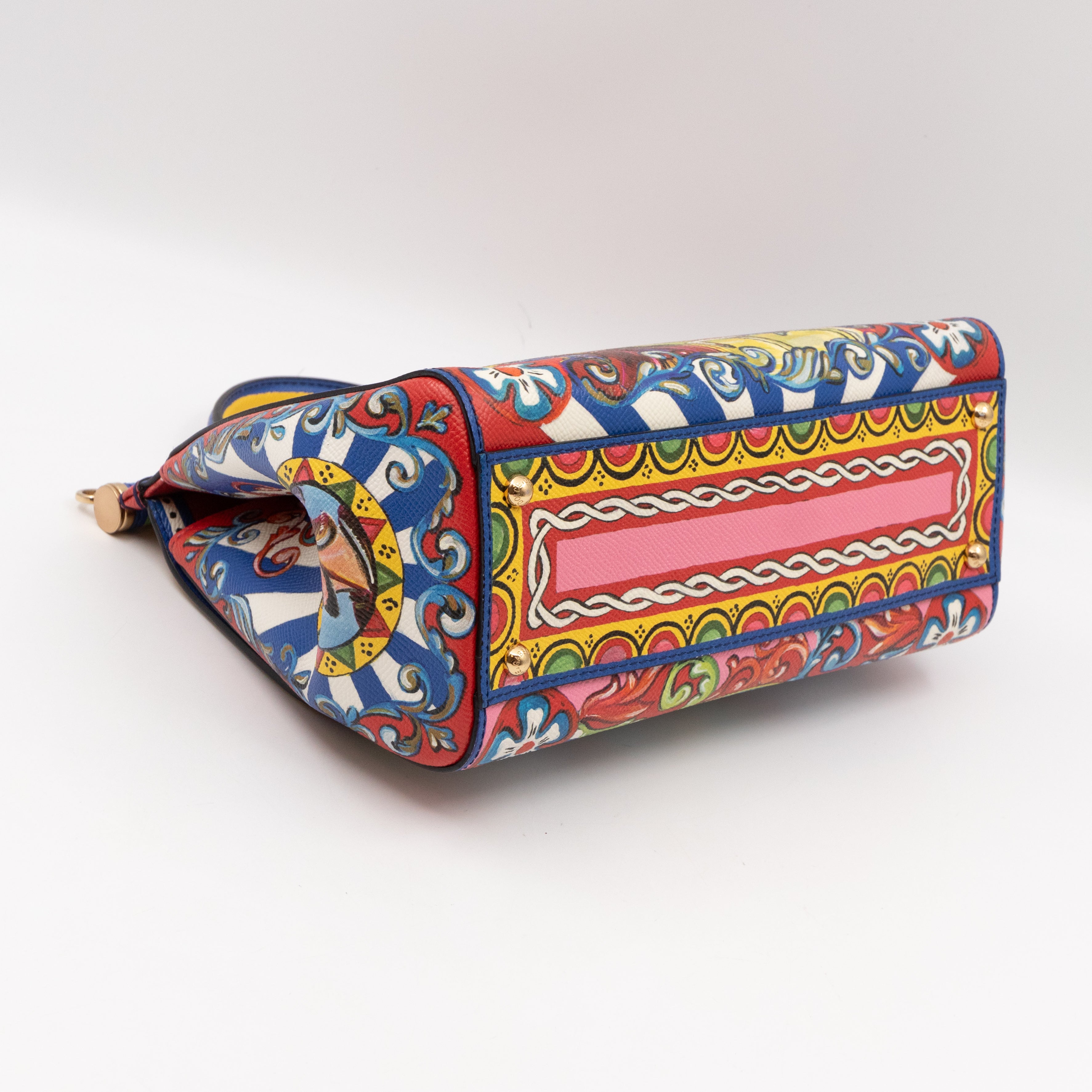 Sicily Medium Teatro Dei Pupi Print Leather