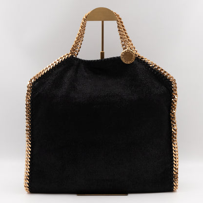 Falabella Fold Over Tote Black Gold