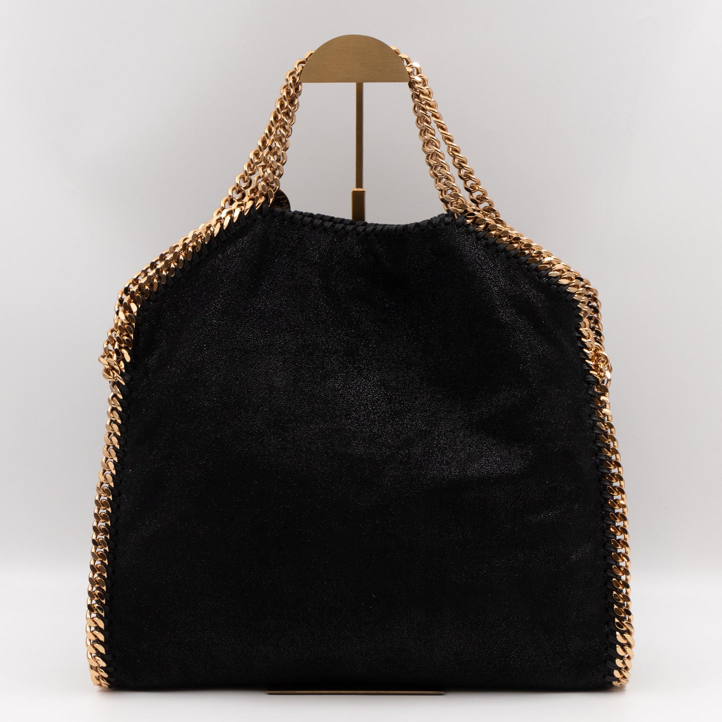 Falabella Fold Over Tote Black Gold