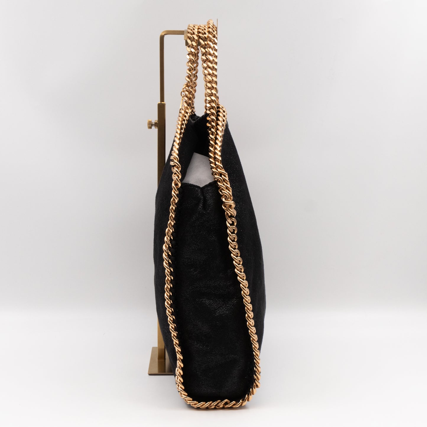 Falabella Fold Over Tote Black Gold