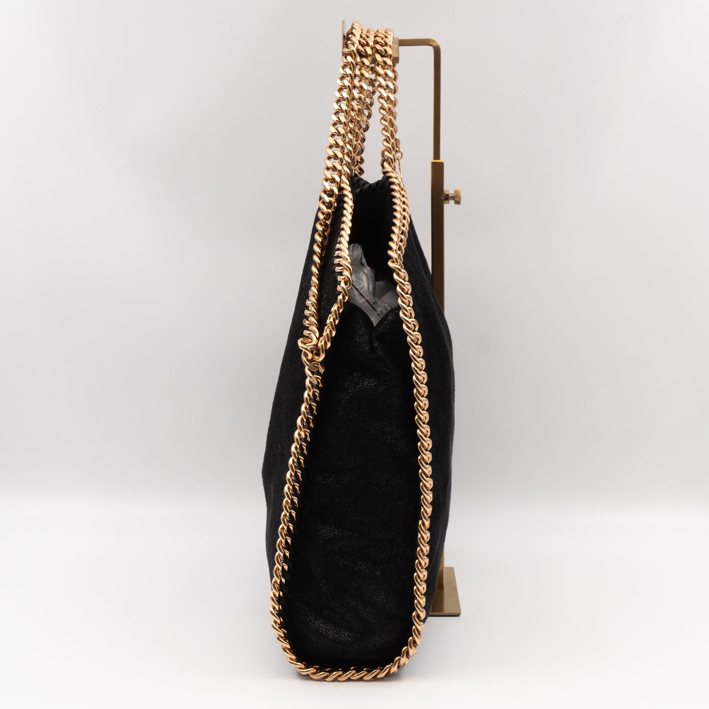 Falabella Fold Over Tote Black Gold