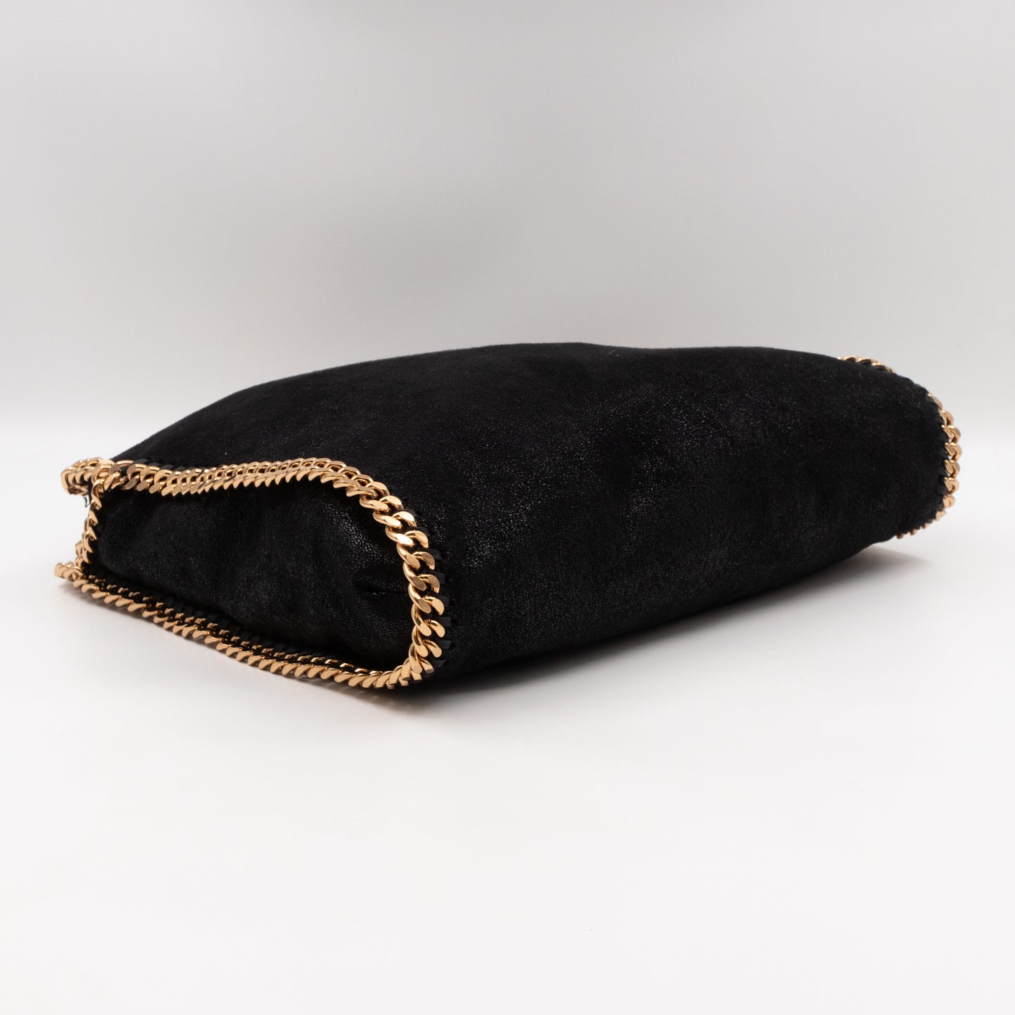 Falabella Fold Over Tote Black Gold