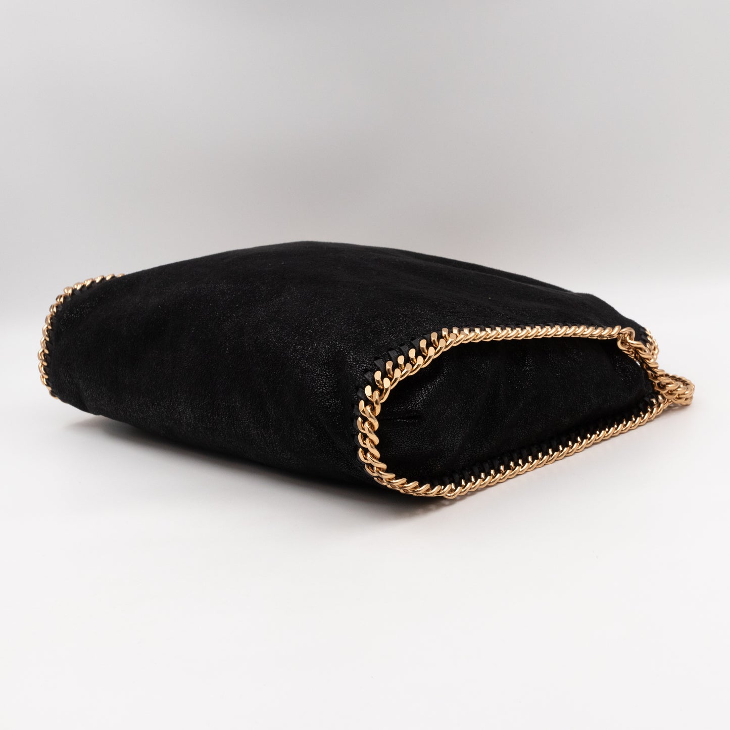 Falabella Fold Over Tote Black Gold