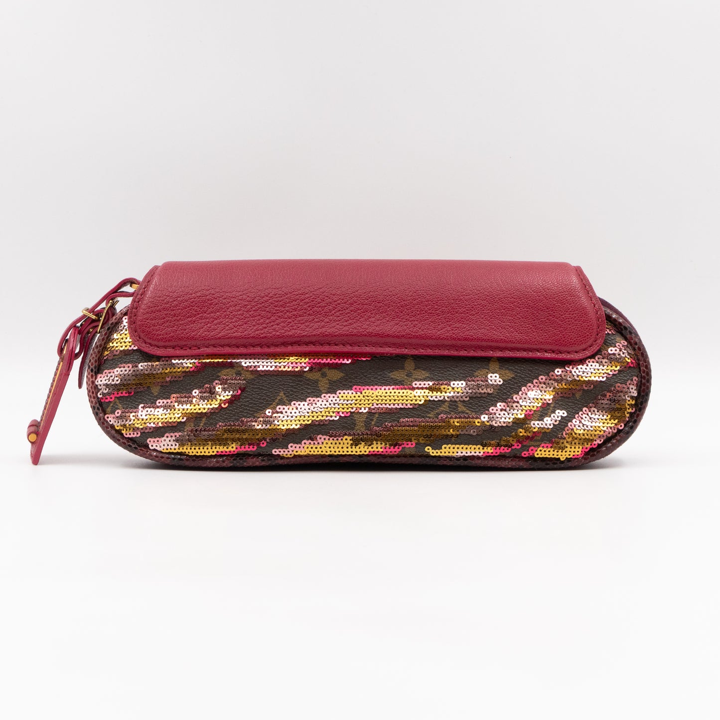 Savage Cub Clutch Rose Monogram Sequins Python