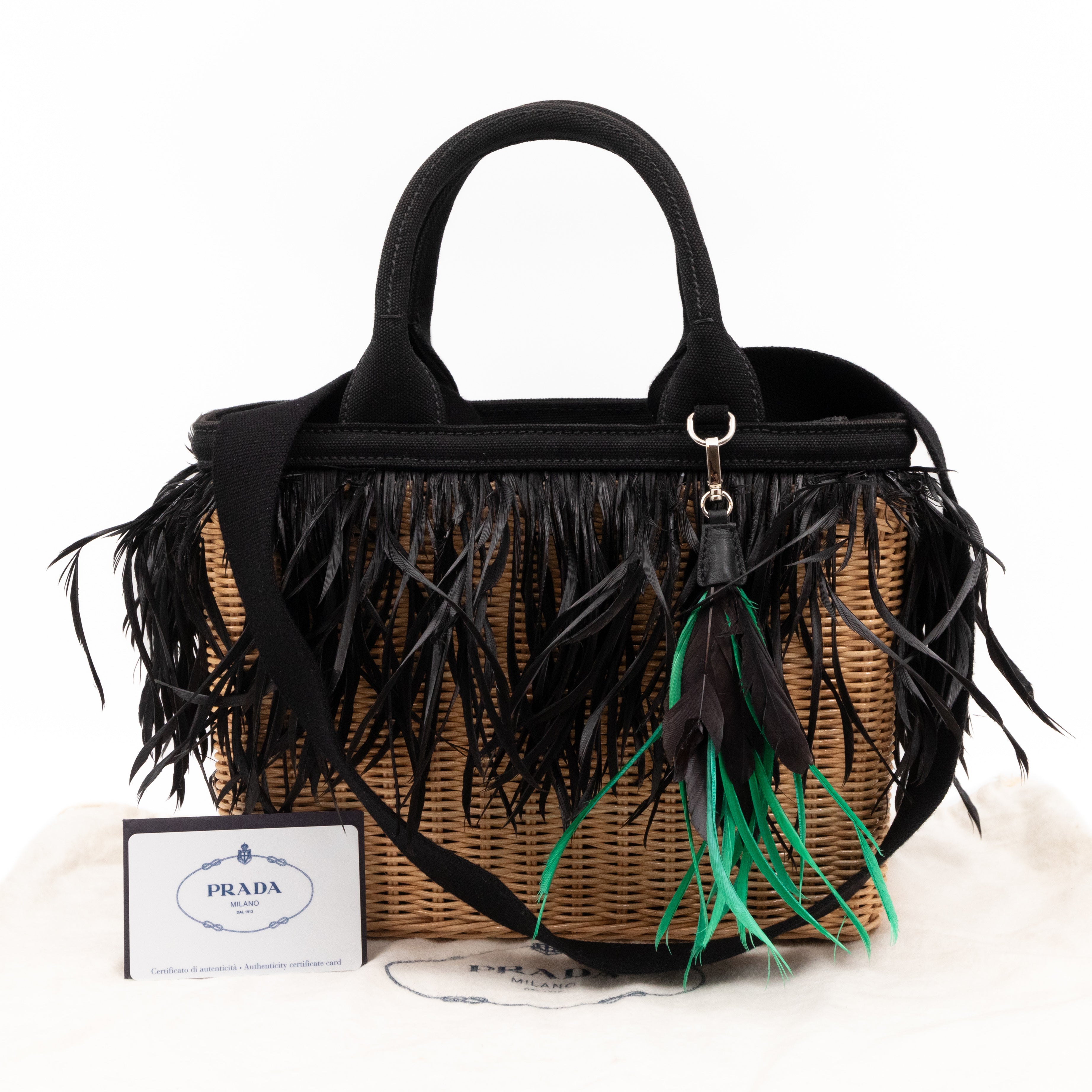 Convertible Fringe Basket Bag Small Natural Wicker Woven Straw