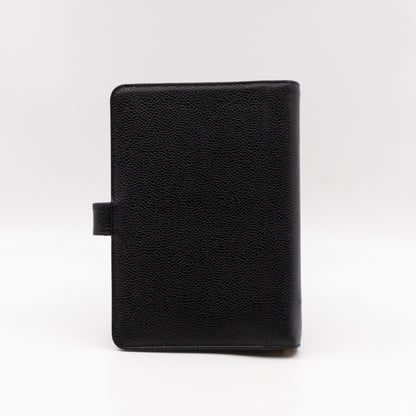 Agenda Cover Black Caviar Leather