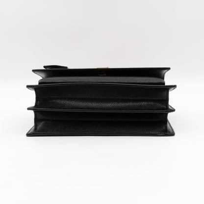 Sunset Medium Black Coated-Bark Leather