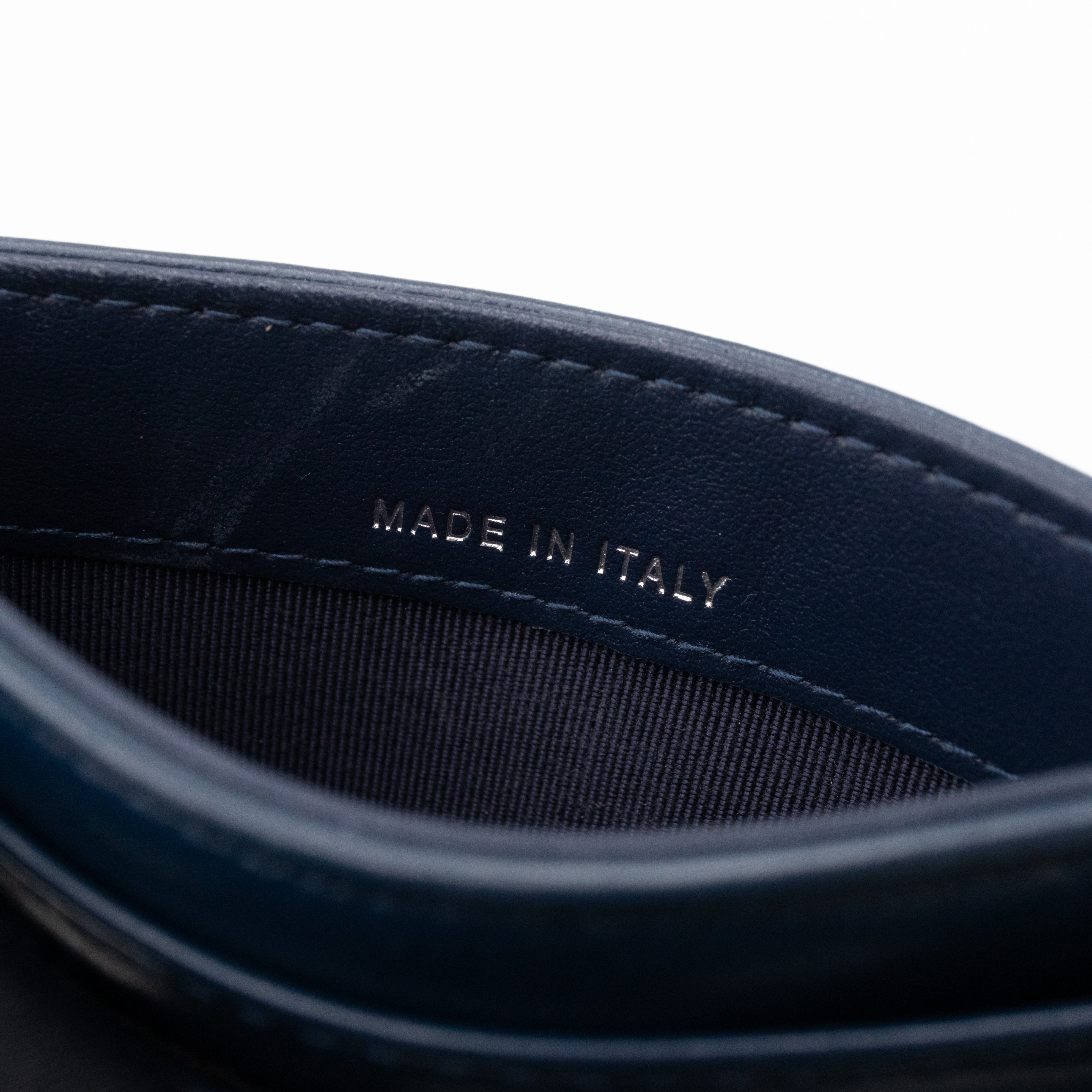 Gabrielle Card Holder Blue Leather