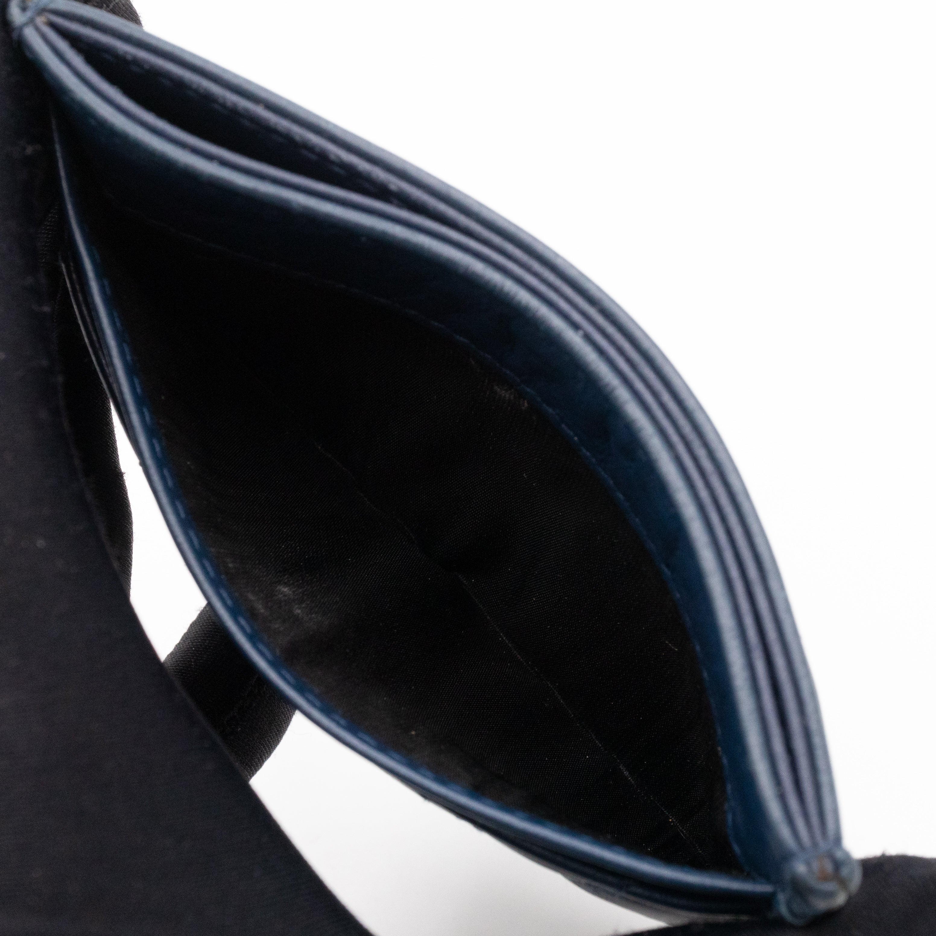Gabrielle Card Holder Blue Leather