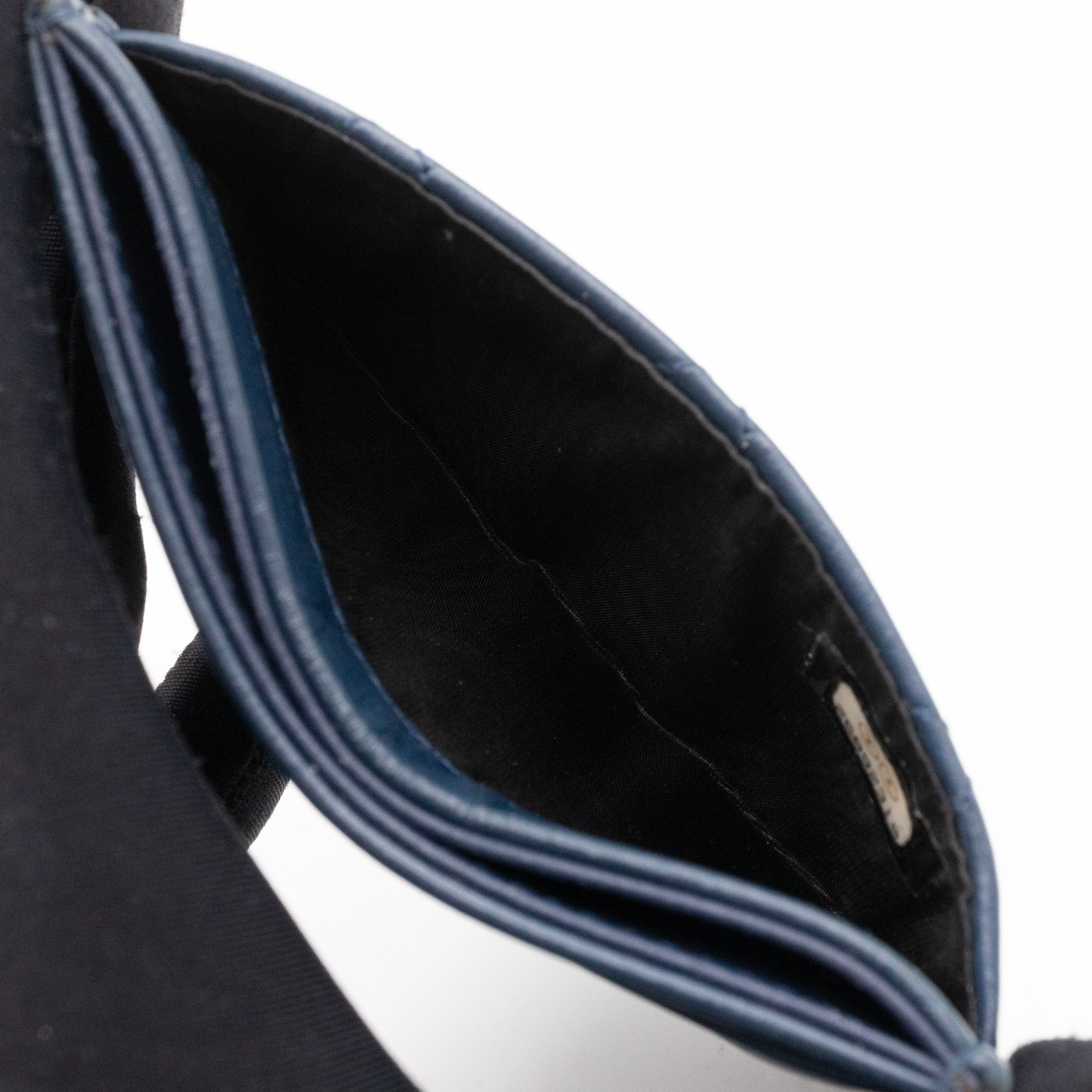 Gabrielle Card Holder Blue Leather