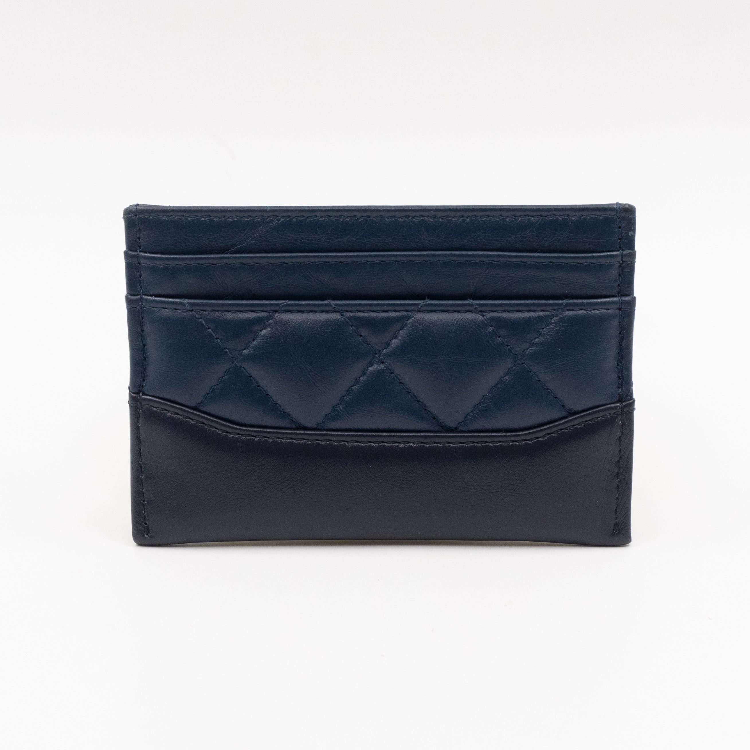 Gabrielle Card Holder Blue Leather