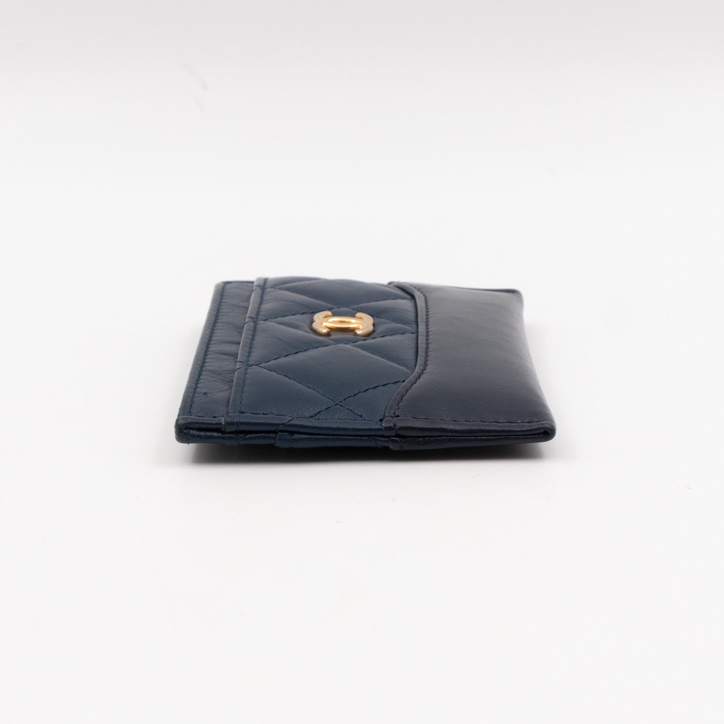 Gabrielle Card Holder Blue Leather