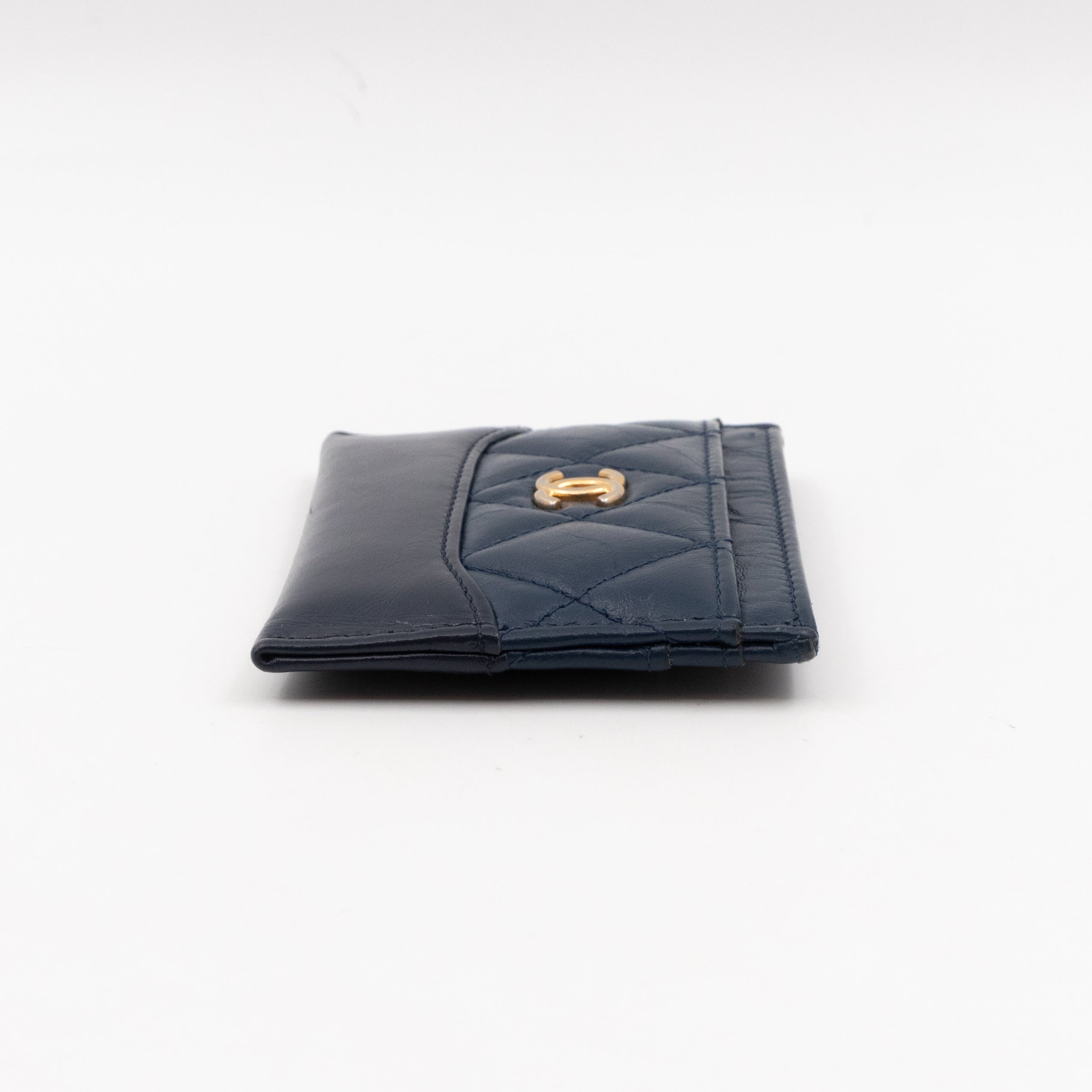Gabrielle Card Holder Blue Leather