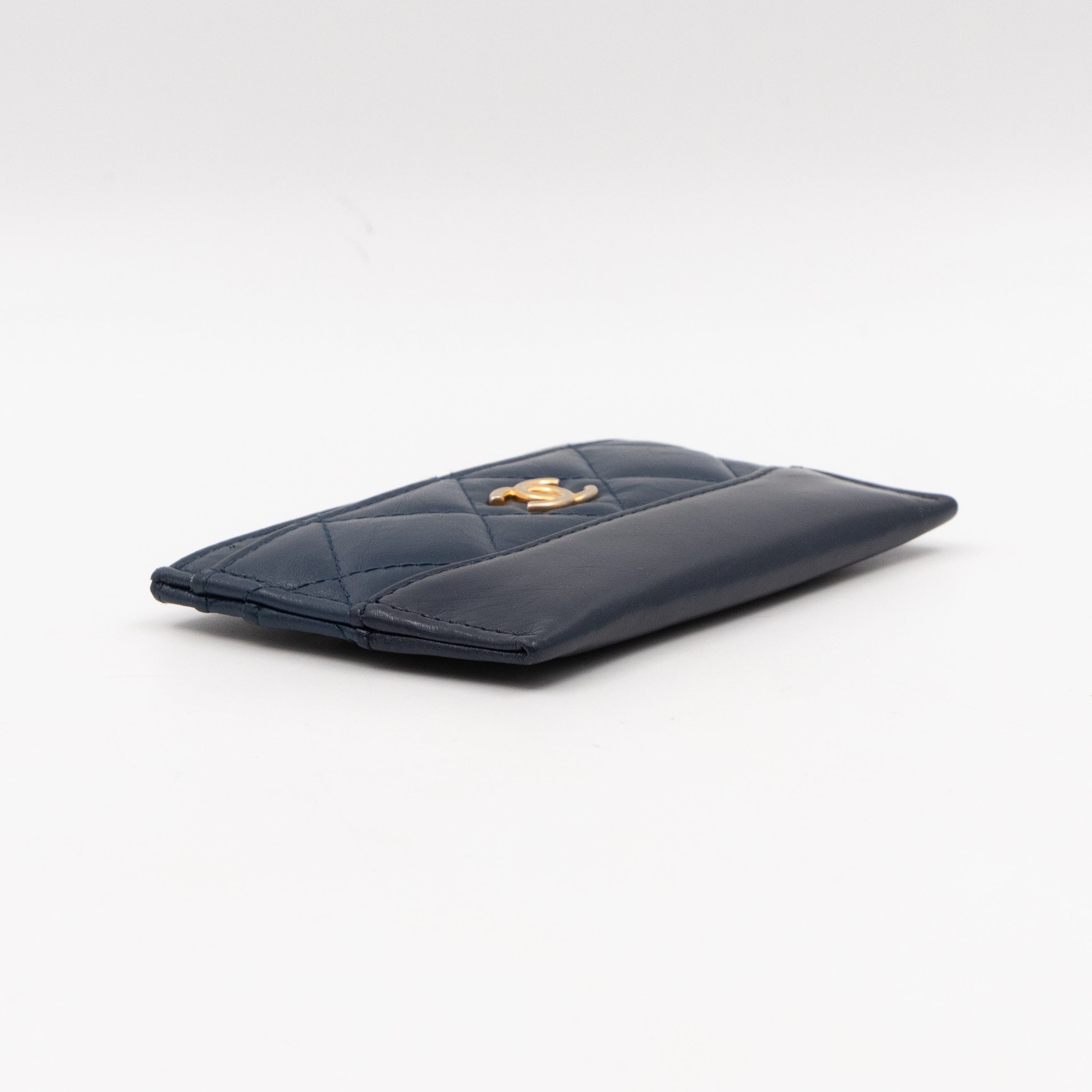 Gabrielle Card Holder Blue Leather