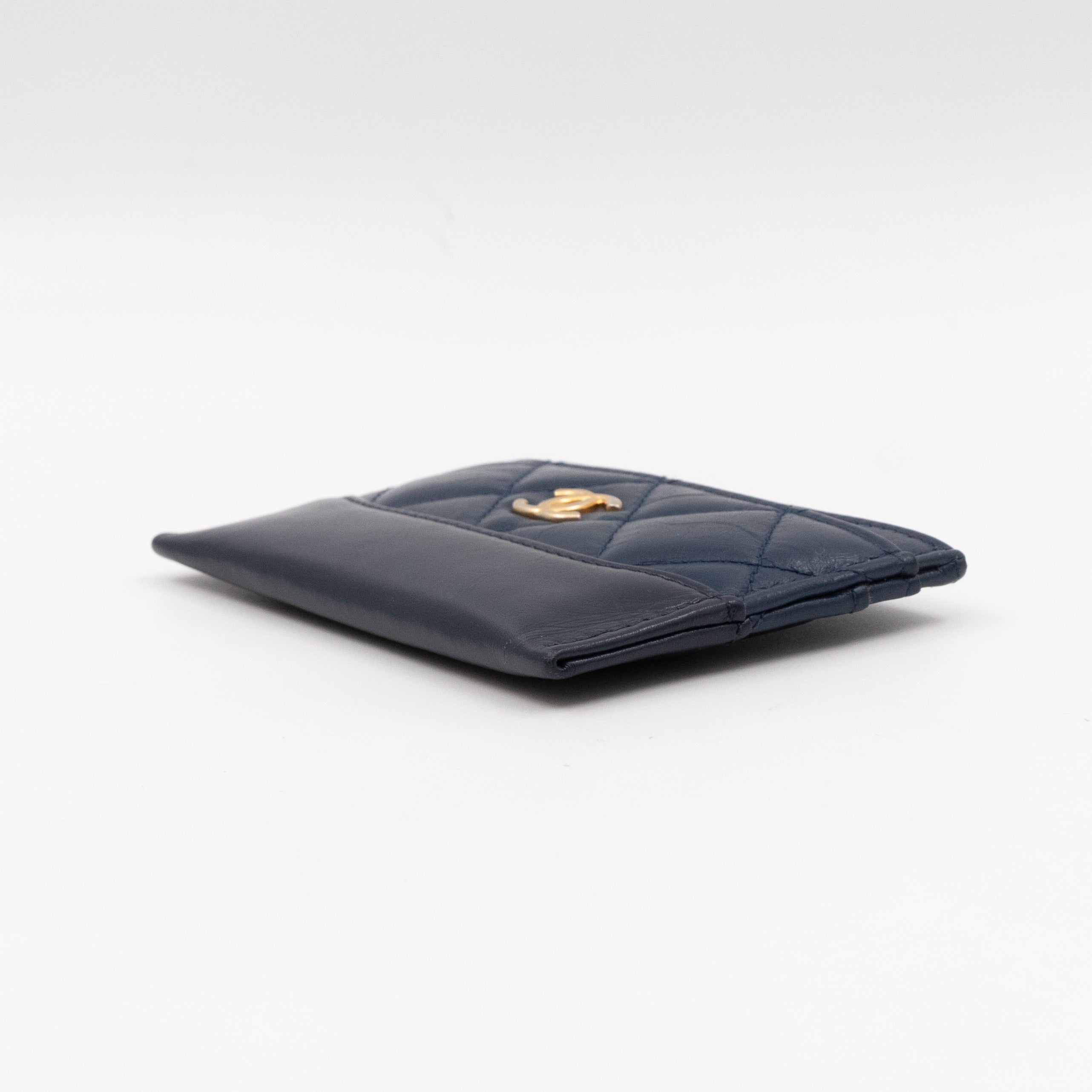 Gabrielle Card Holder Blue Leather