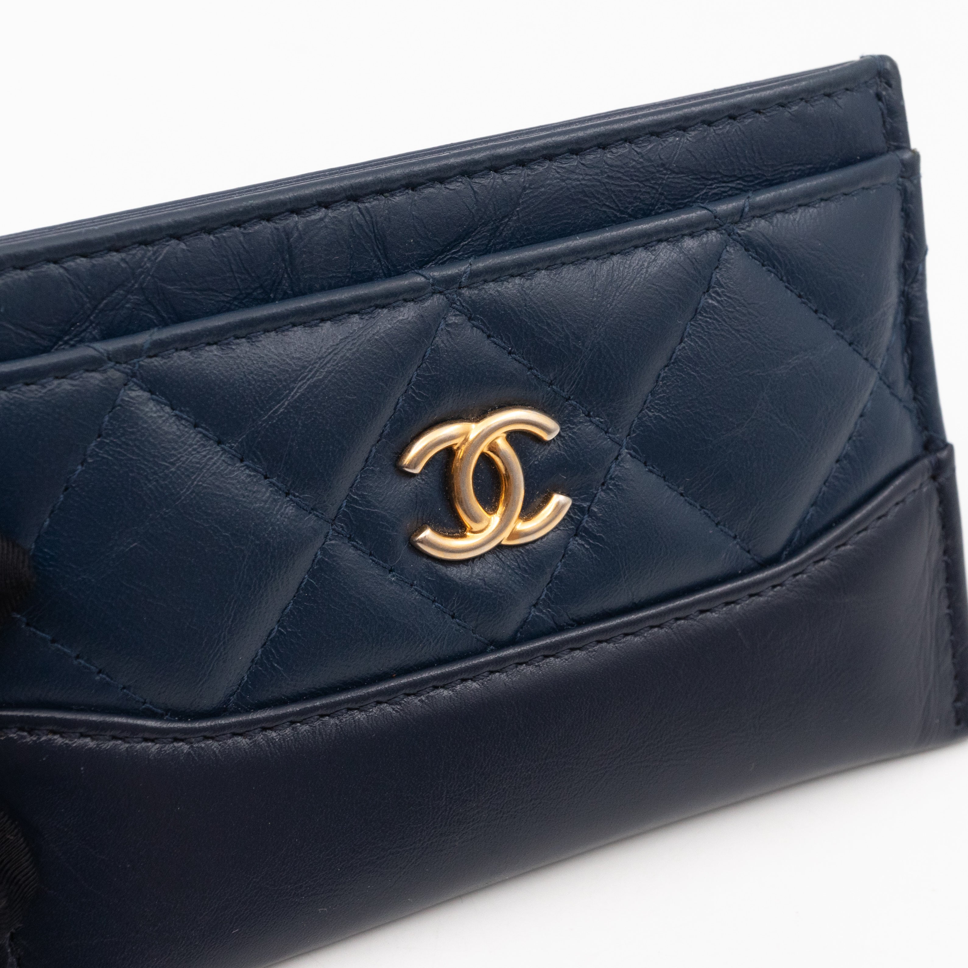 Gabrielle Card Holder Blue Leather