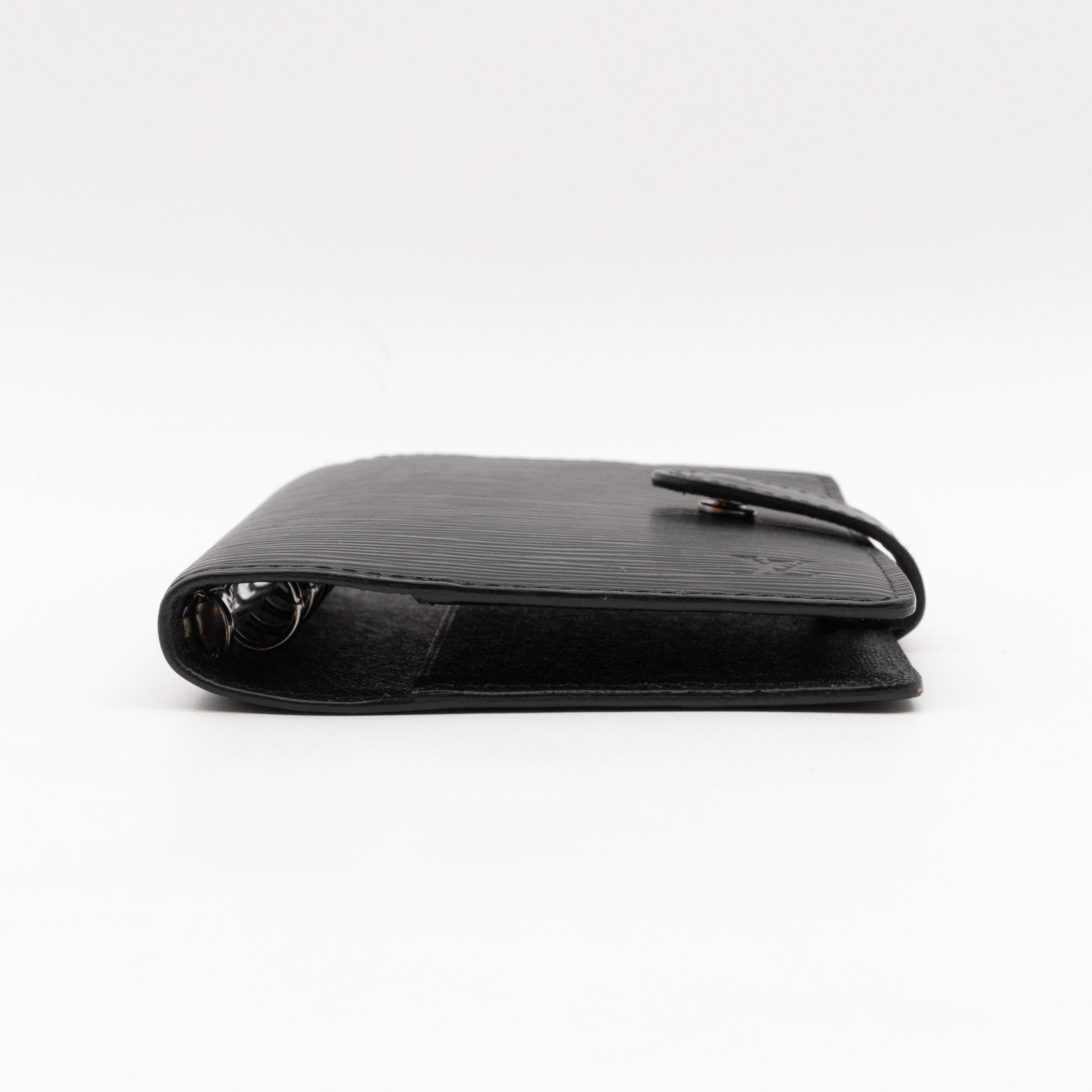 Small Ring Agenda Cover Black Epi