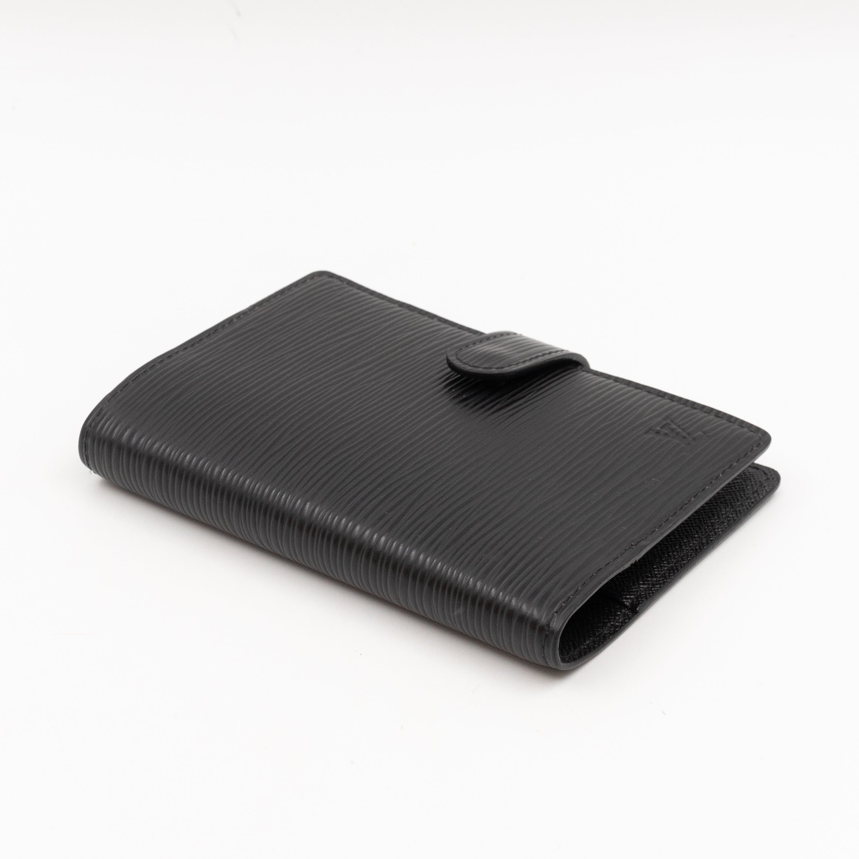 Small Ring Agenda Cover Black Epi