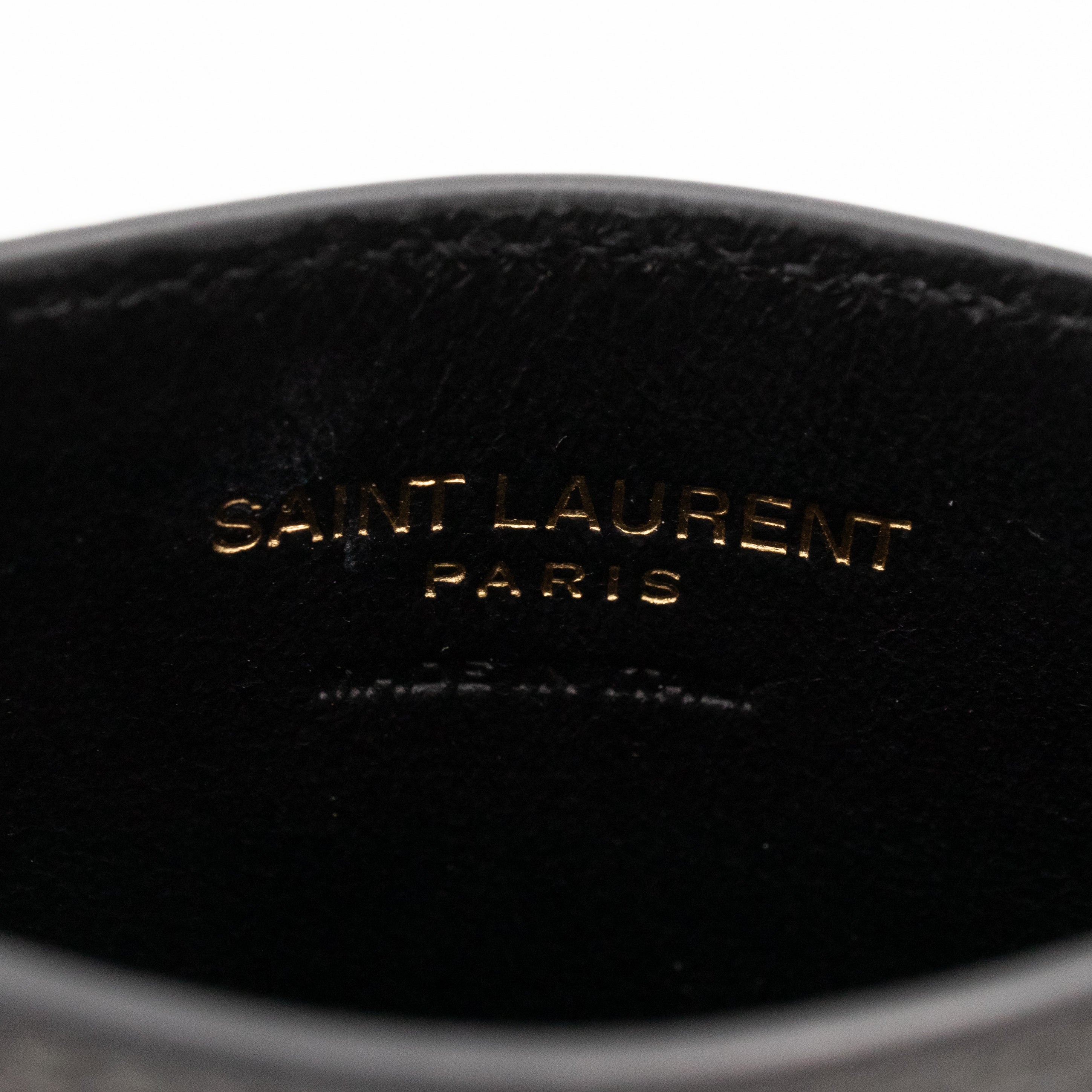 YSL Card Holder Grey Leather