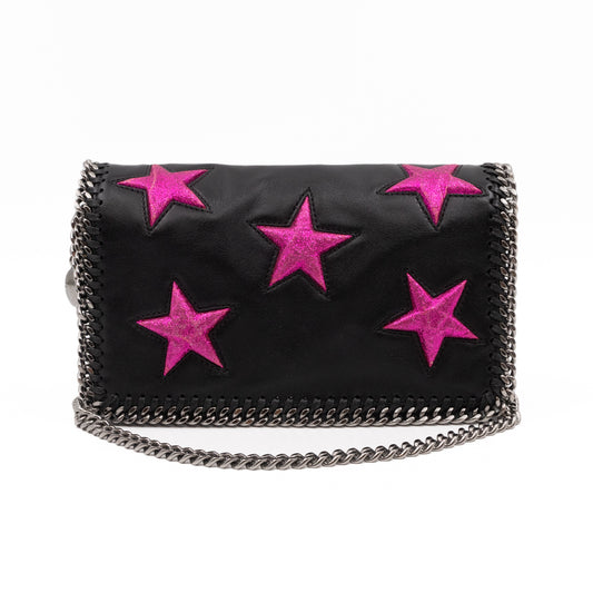 Falabella Small Crossbody Purple Stars Black