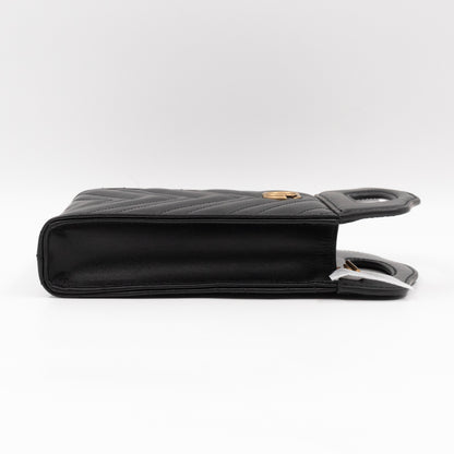 GG Marmont Top Handle Mini Bag Black Leather