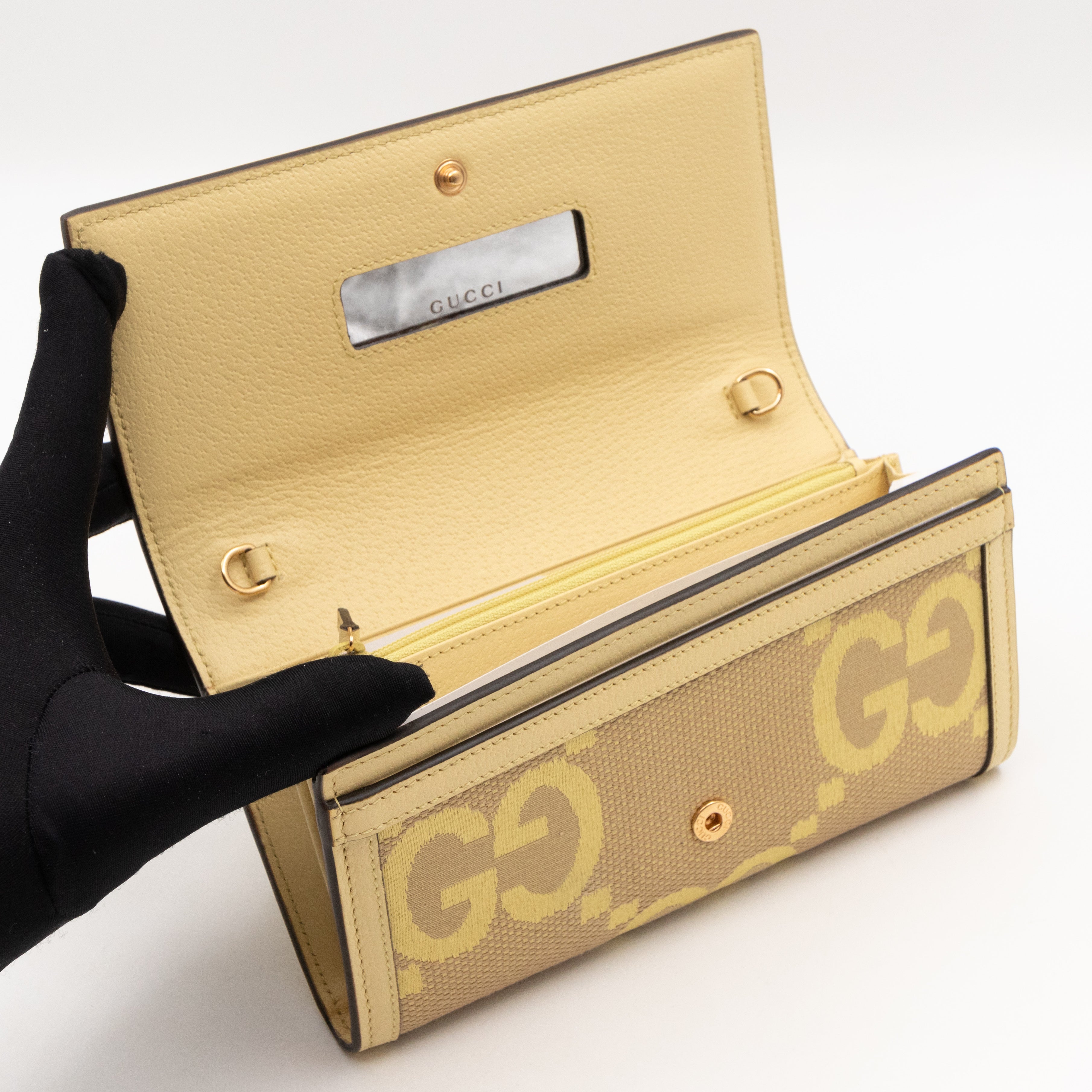 Ophidia Continental Wallet on Chain Yellow