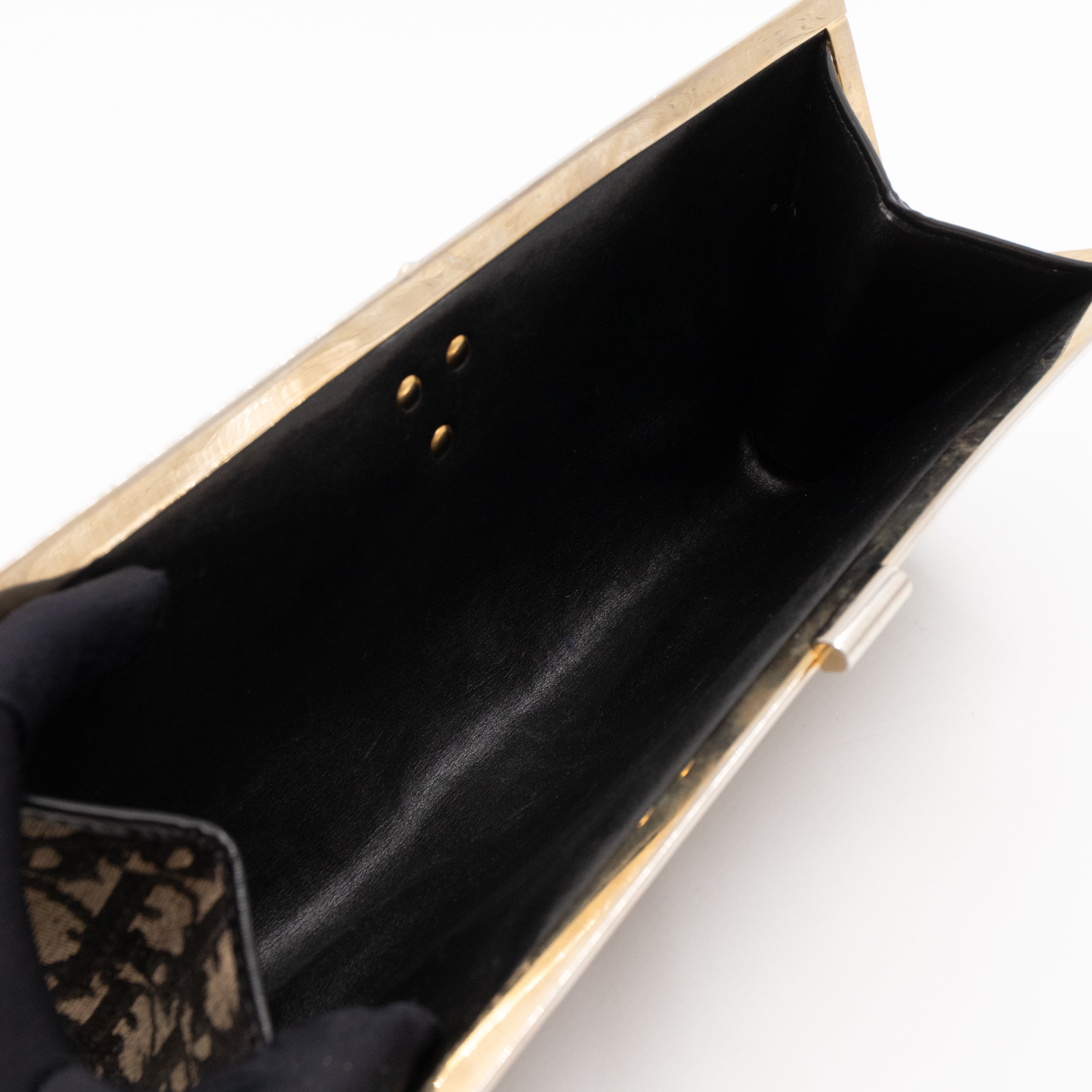 Vintage Clutch Black Dior Oblique Jacquard