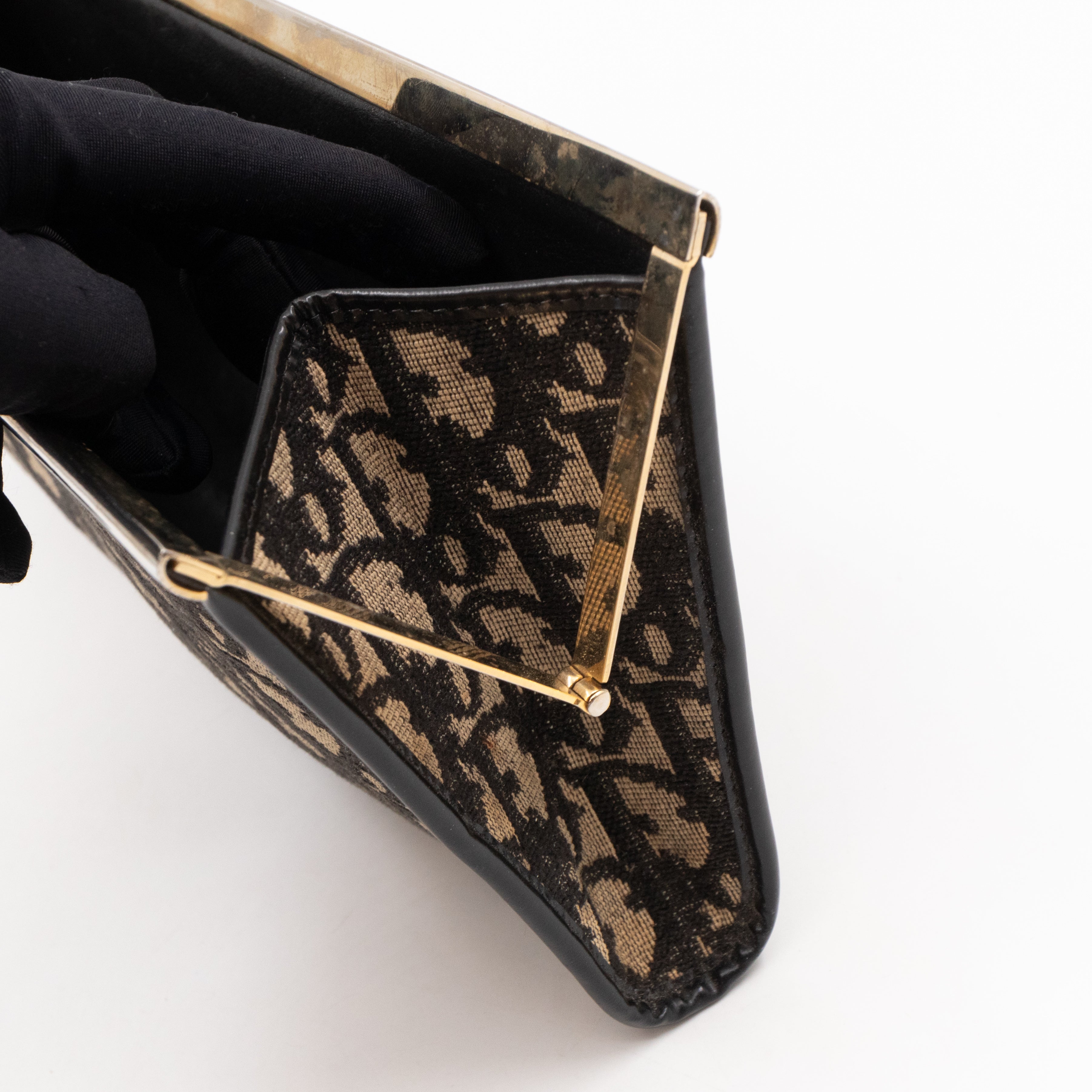 Vintage Clutch Black Dior Oblique Jacquard