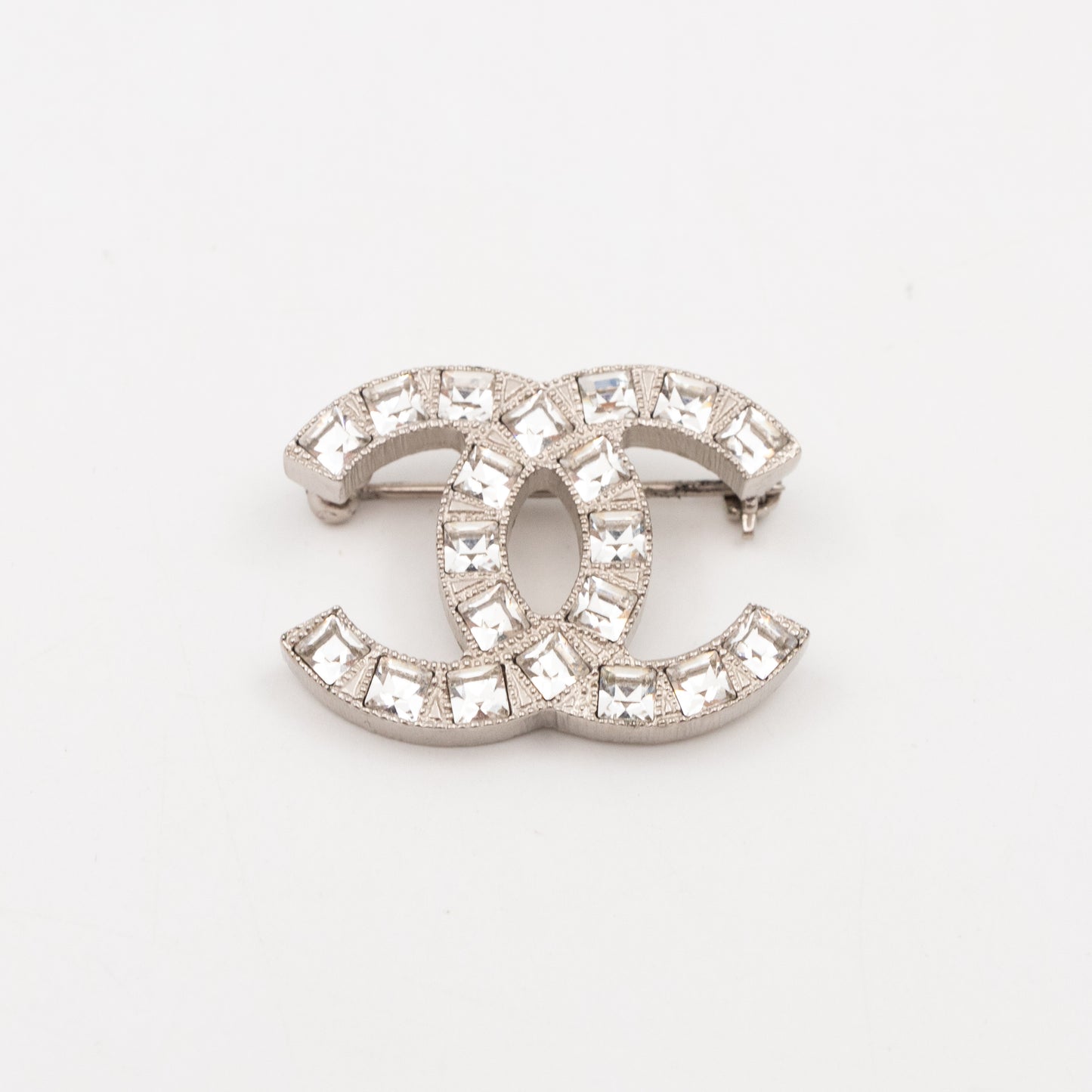 CC Brooch Crystal Silver