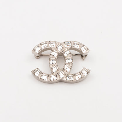 CC Brooch Crystal Silver