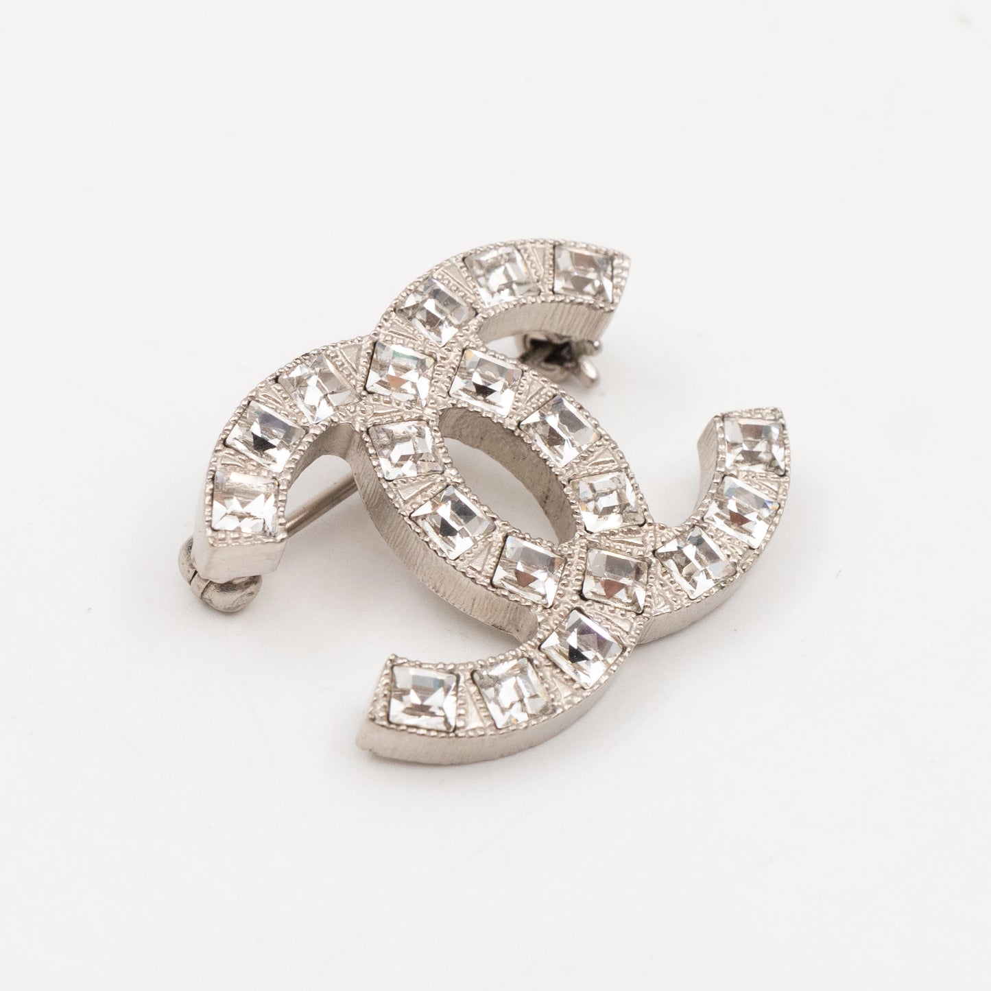 CC Brooch Crystal Silver