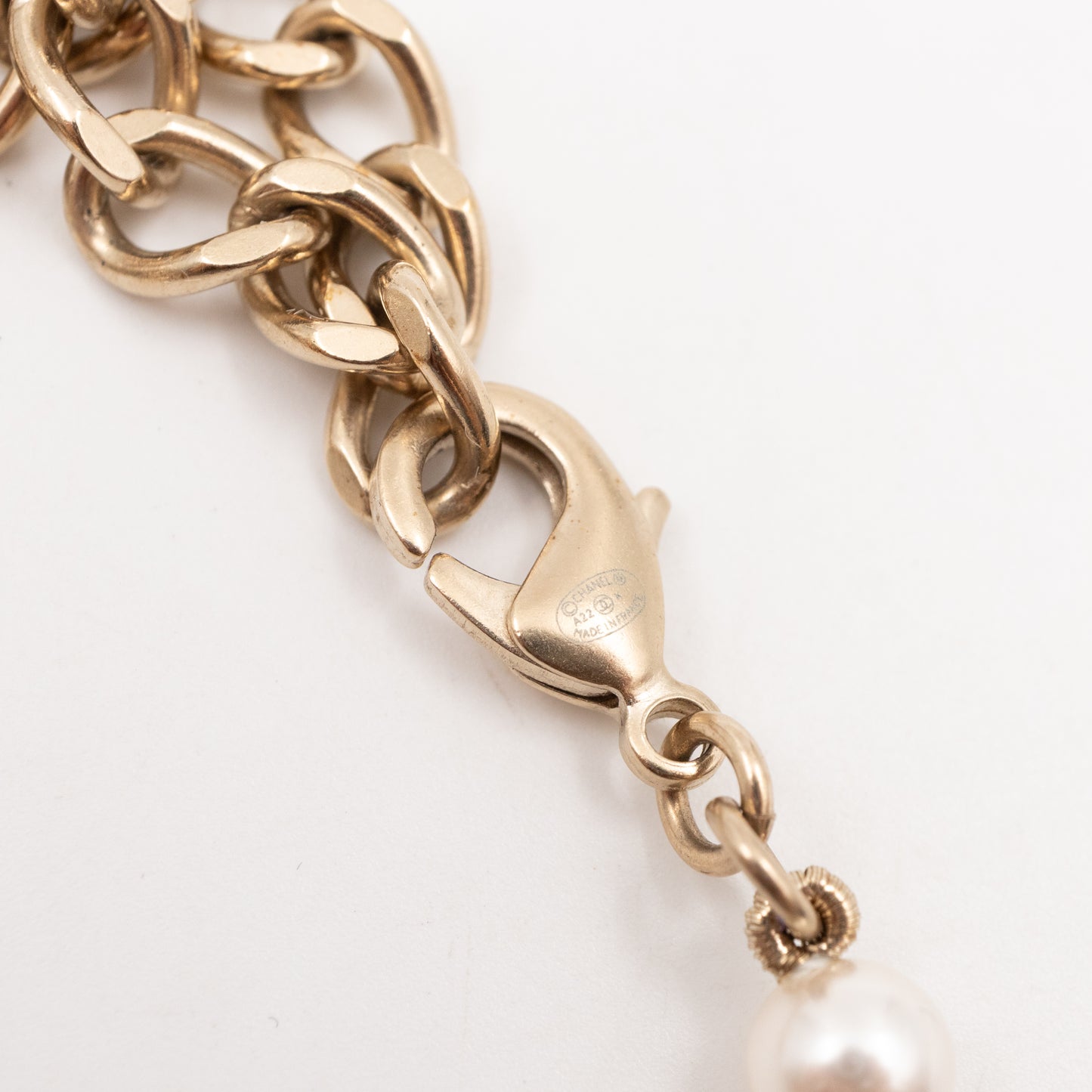 Crystal CC Pearl Necklace