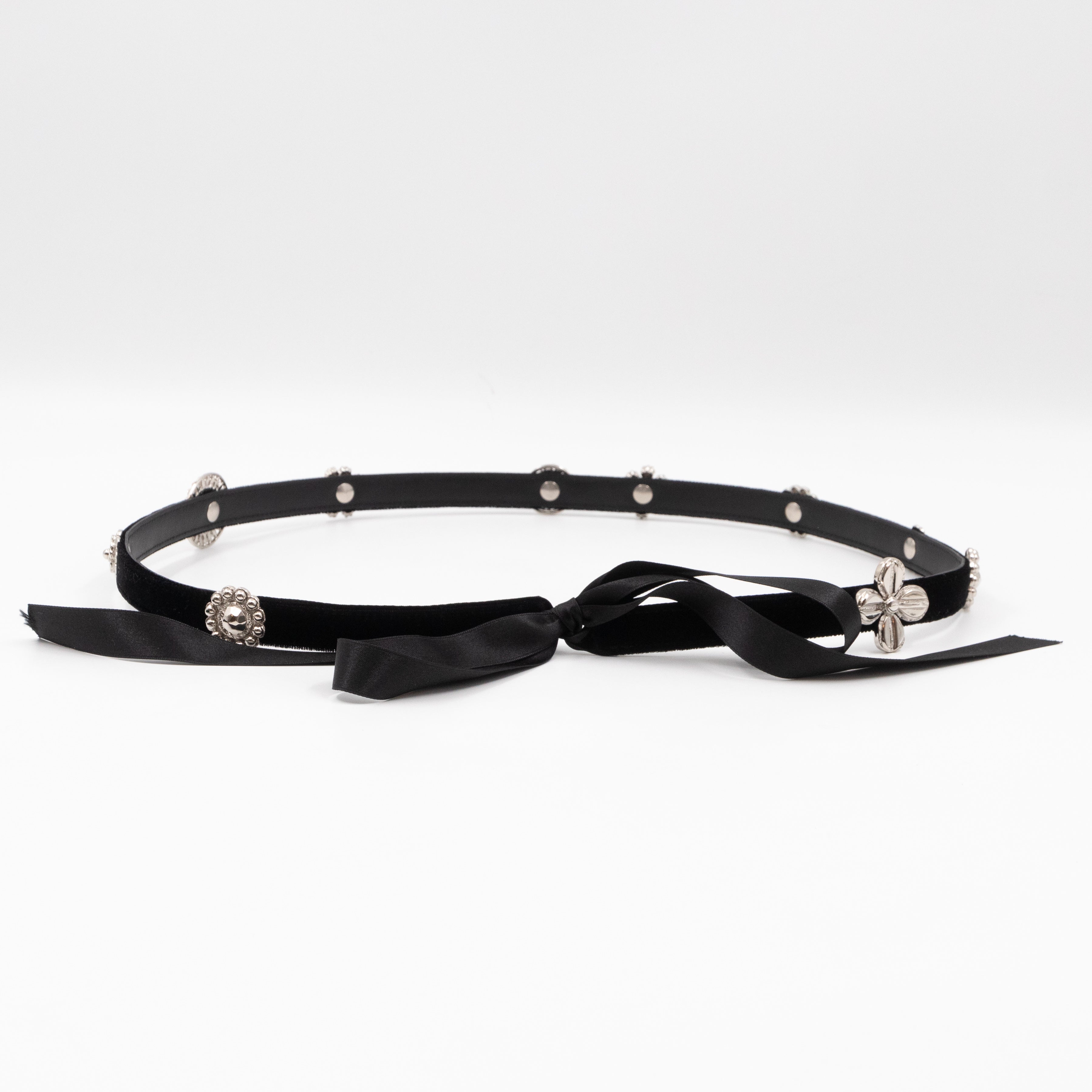 Lucky Charms Ribbon Belt Black Velvet