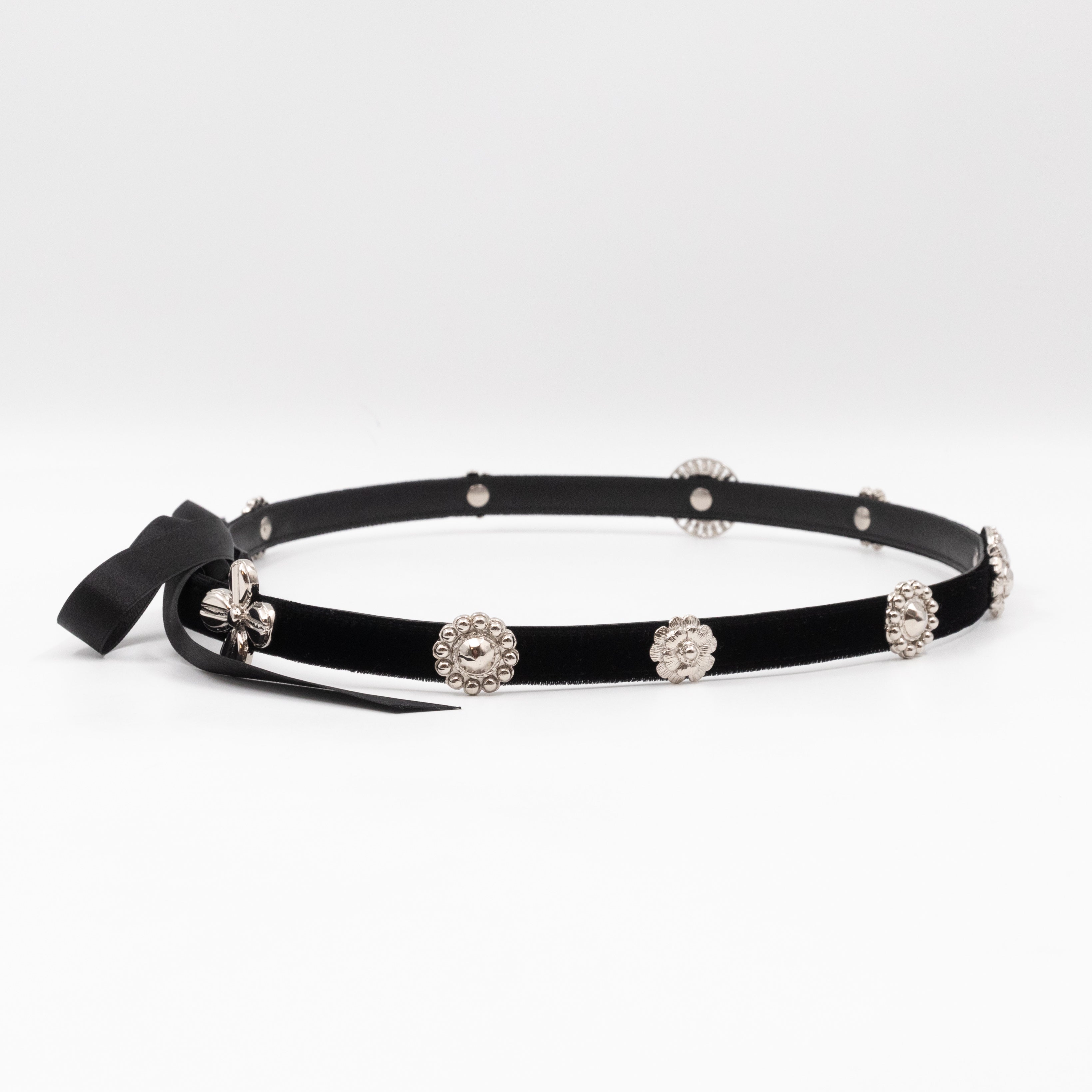 Lucky Charms Ribbon Belt Black Velvet