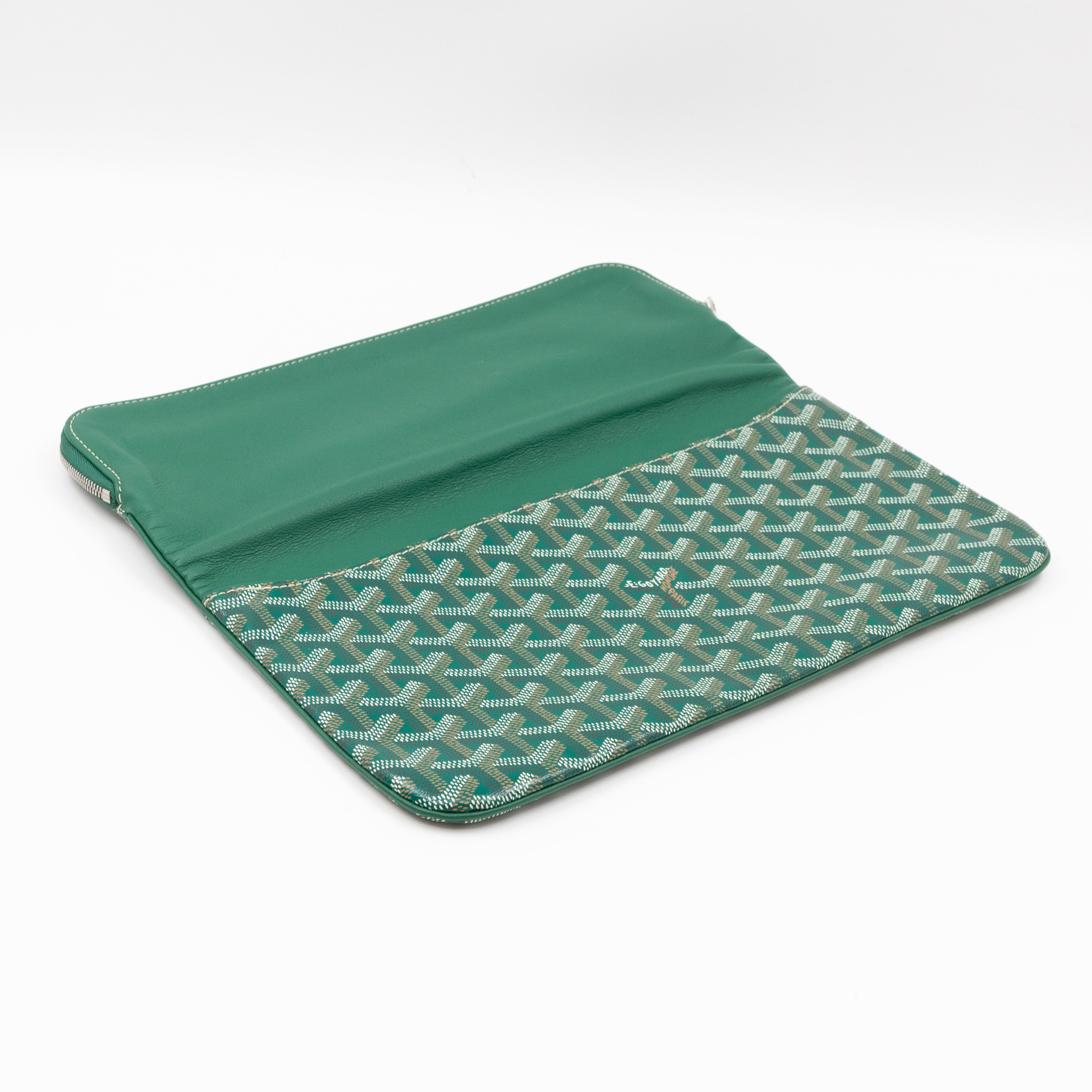 Goyard clutch green best sale