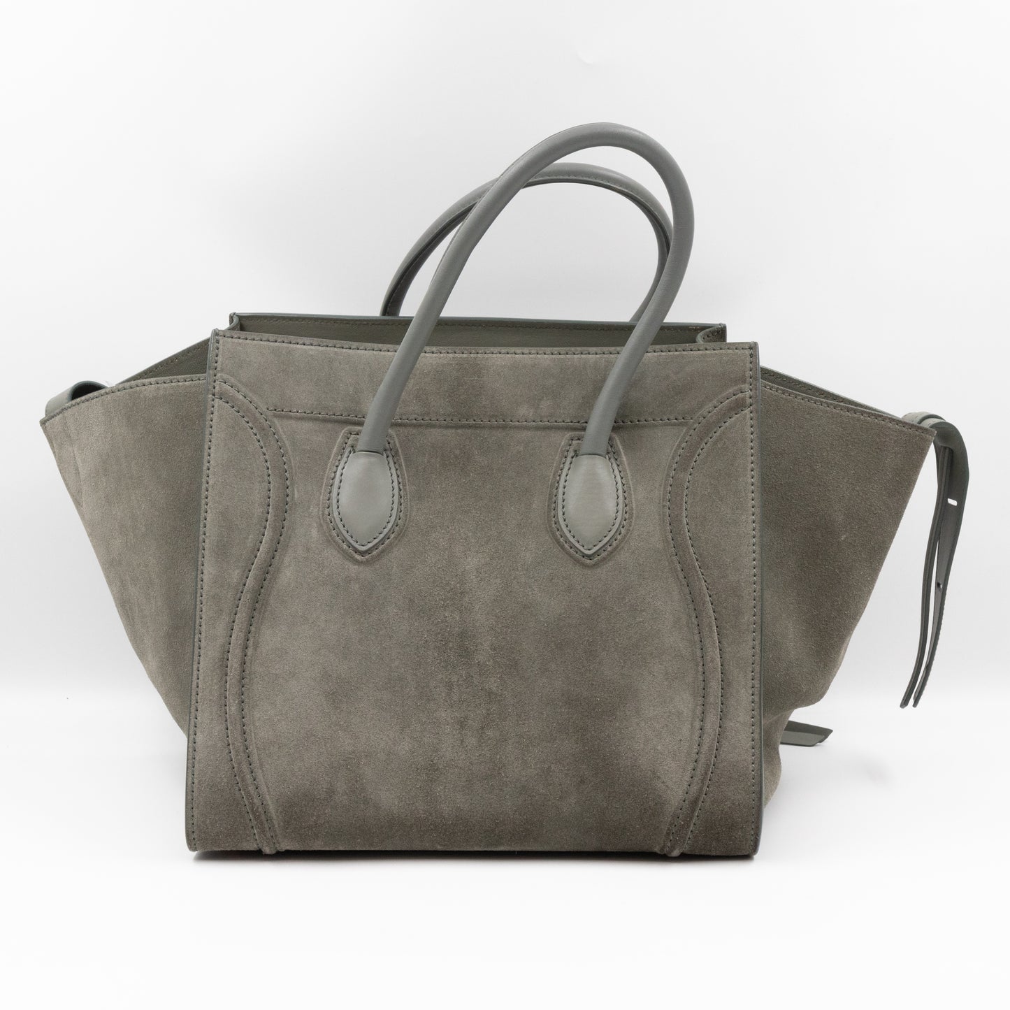 Phantom Medium Luggage Grey Suede Leather