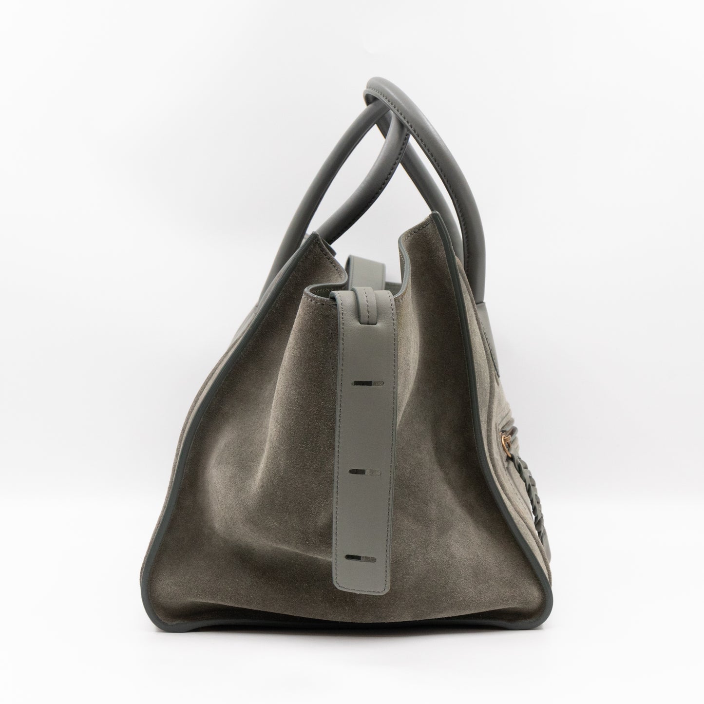 Phantom Medium Luggage Grey Suede Leather