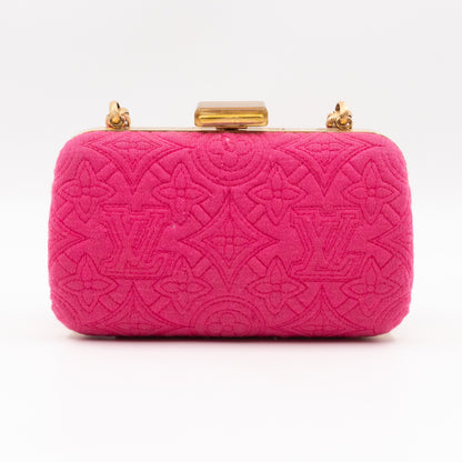 Bleecker Chain Clutch Pink Canvas