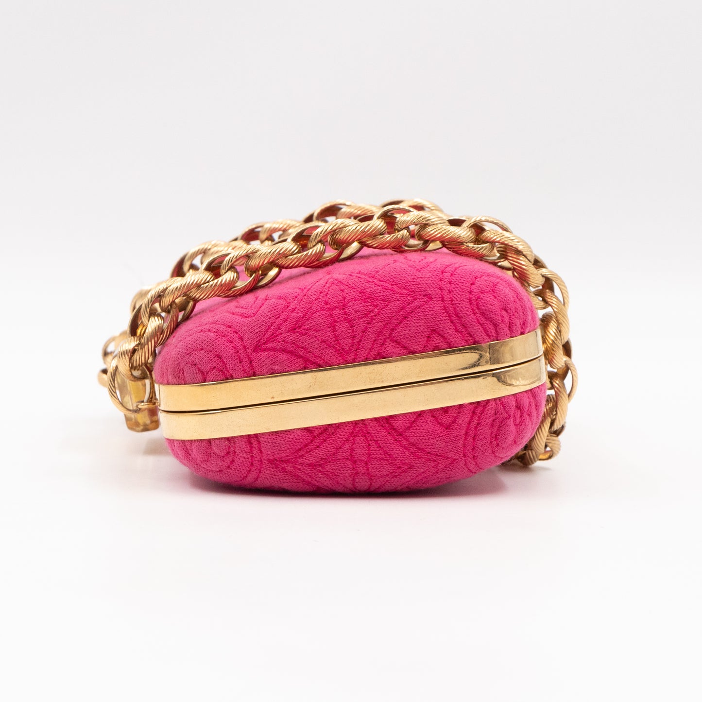 Bleecker Chain Clutch Pink Canvas